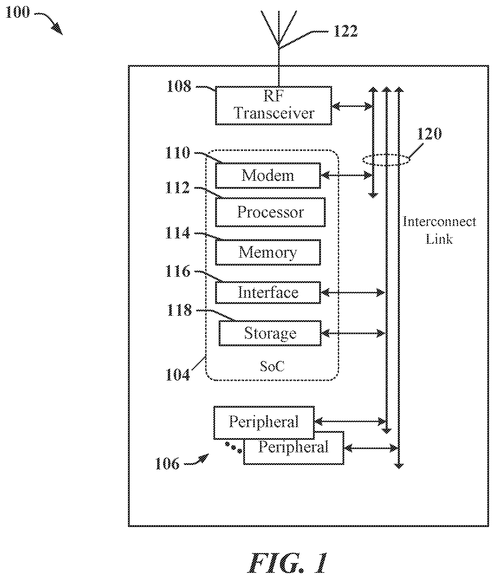 Patent US12332825 Figure 1 – Apparatus and method for configuring a interconnect link between chiplets