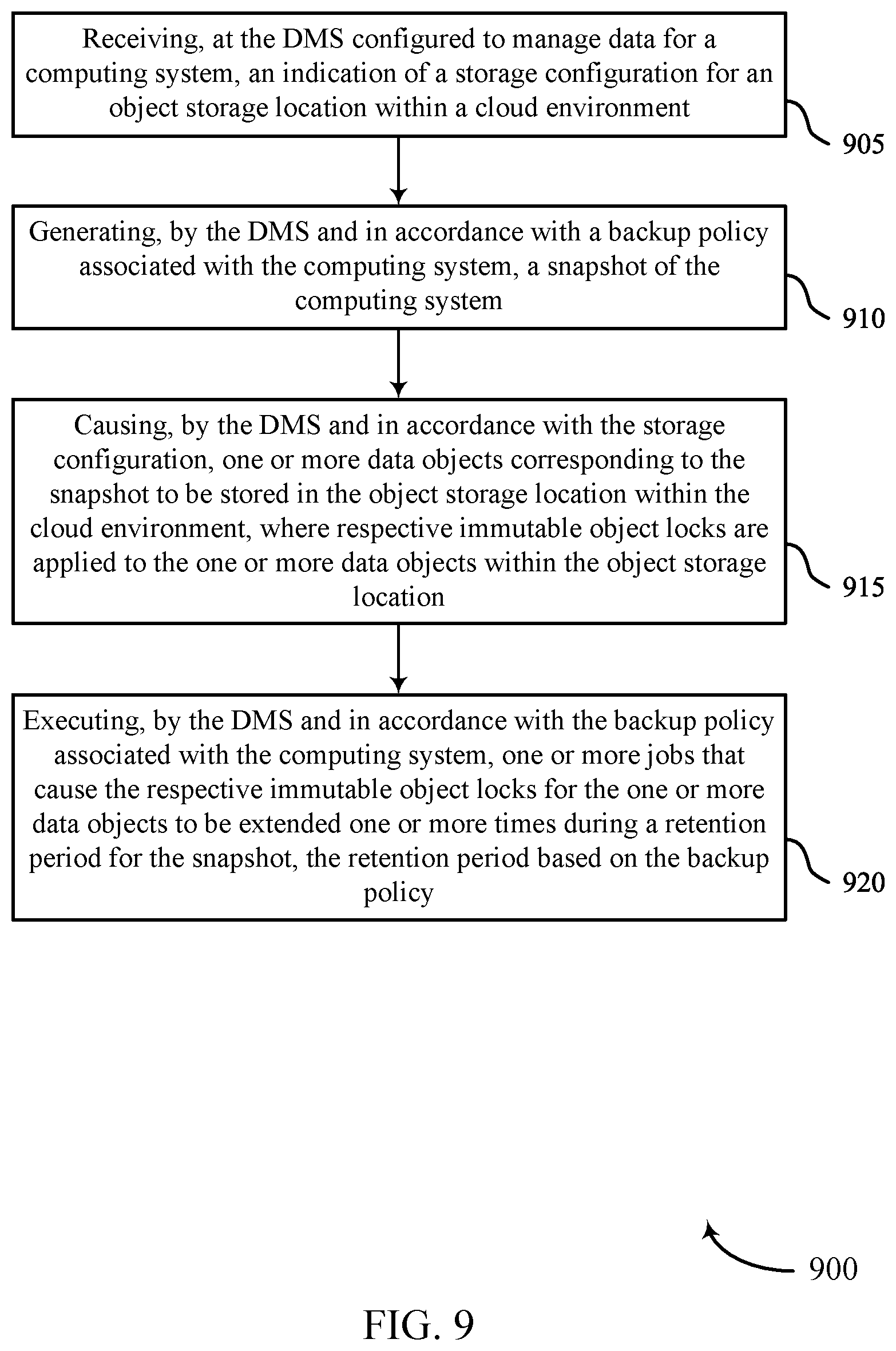 Patent US12332839 Figure 9 – Immutable object locking for snapshot management
