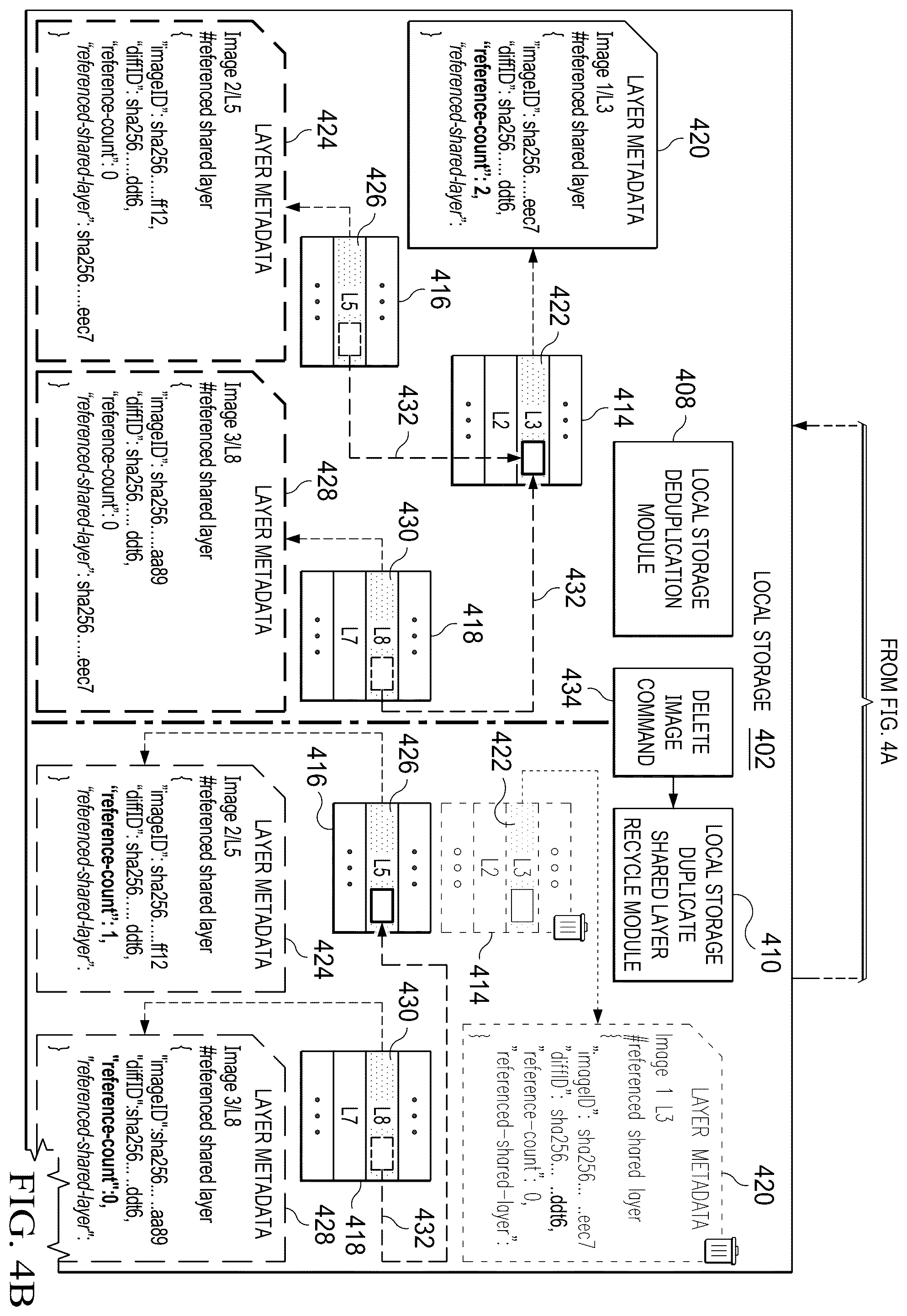 Patent US12332847 Figure 5 – Dynamically removing duplicate container image layers