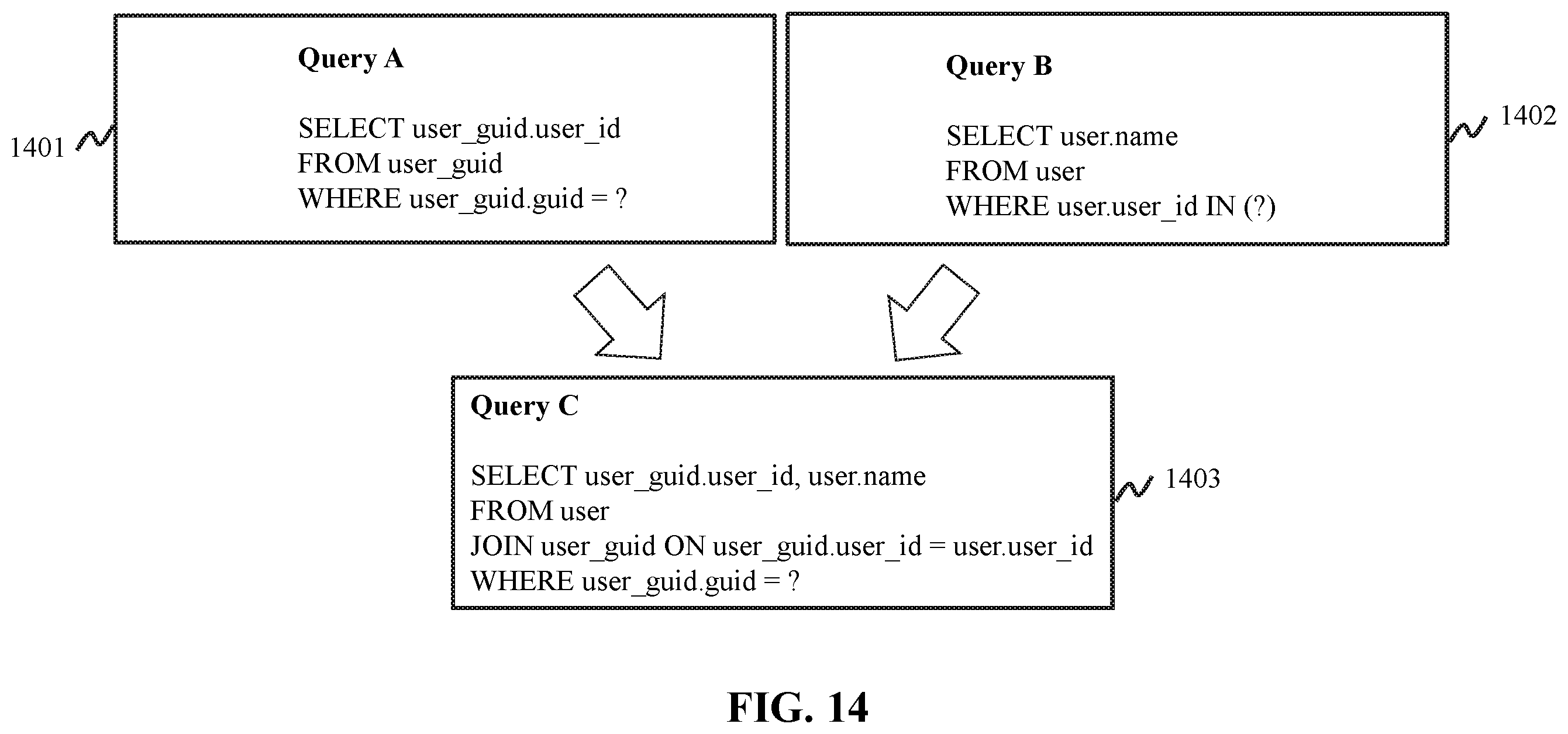 Patent US12332883 Figure 14 – Method and system for query optimization