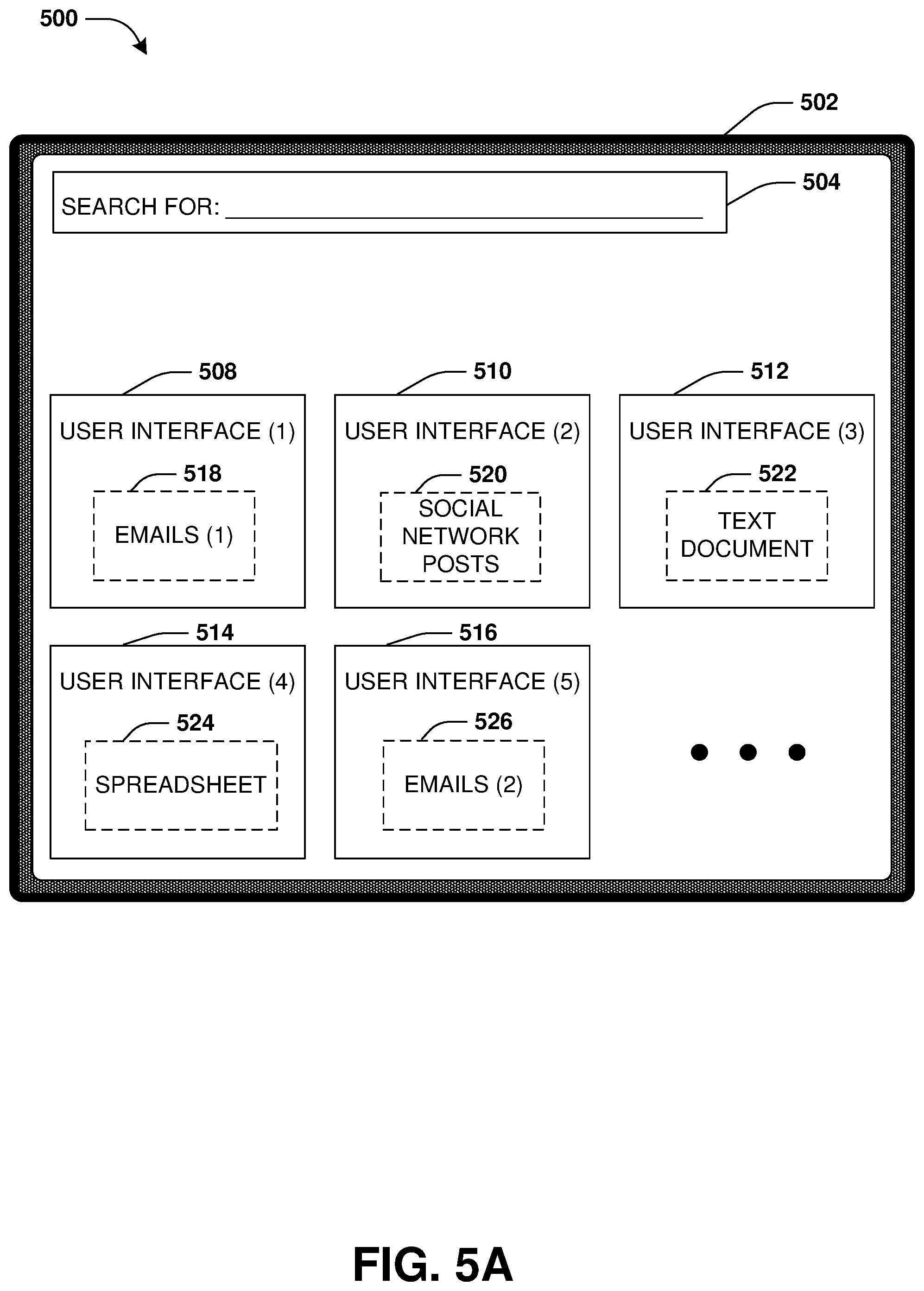 Patent US12332905 Figure 4 – Search across multiple user interfaces