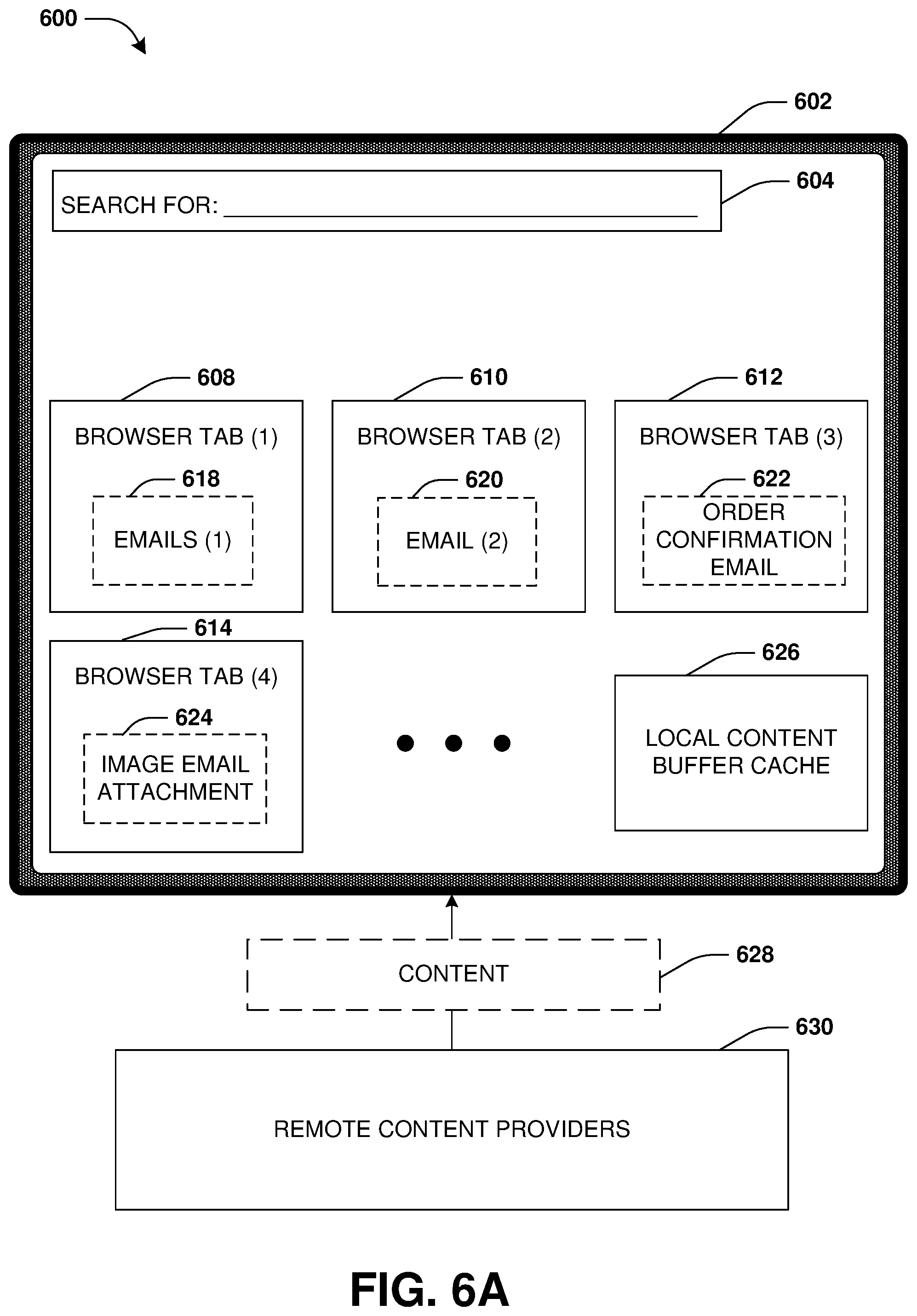 Patent US12332905 Figure 7 – Search across multiple user interfaces