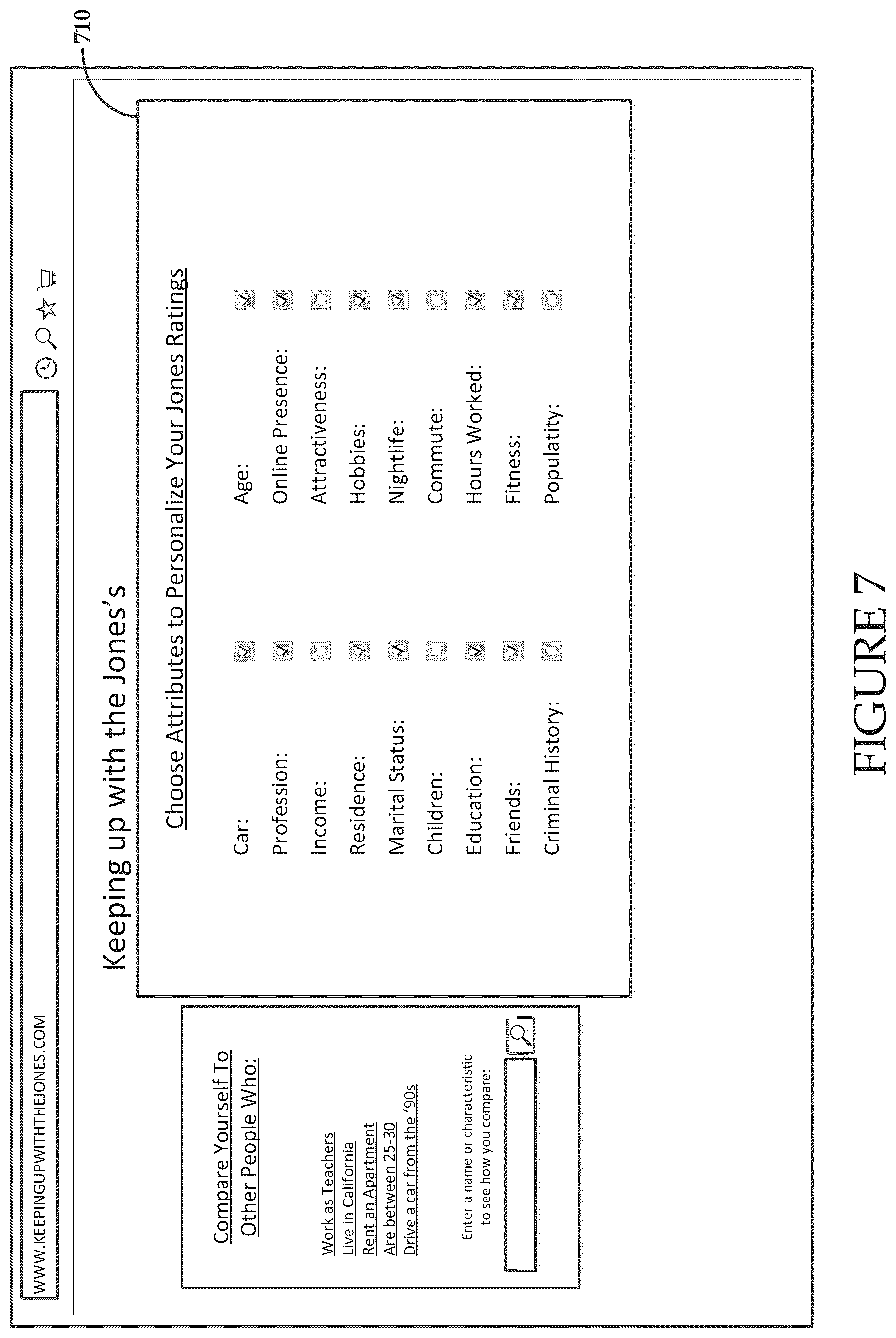 Patent US12332916 Figure 7 – User rating based on comparing groups