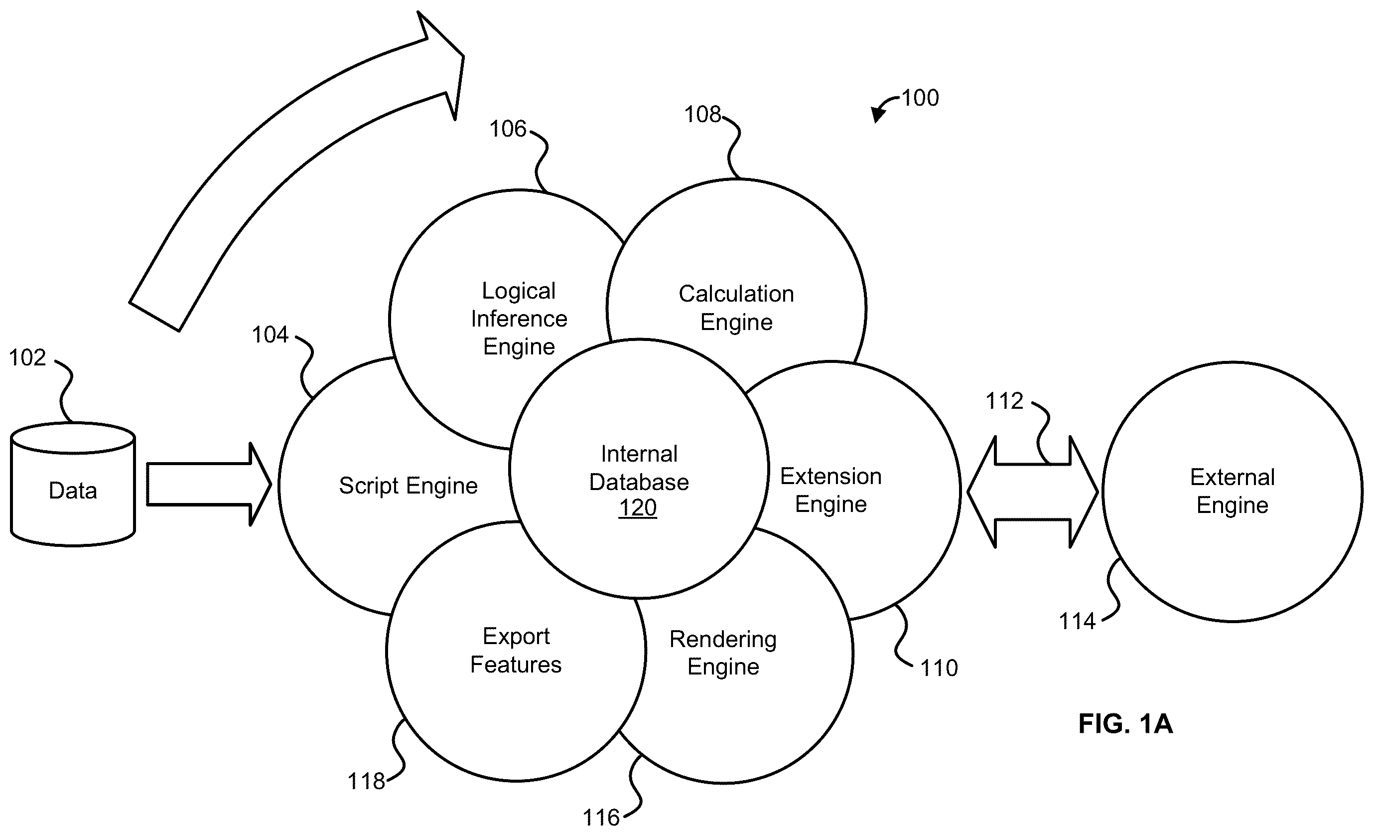 Patent US12332920 — System and method for interactive discovery of inter-data set relationships — Figure 1