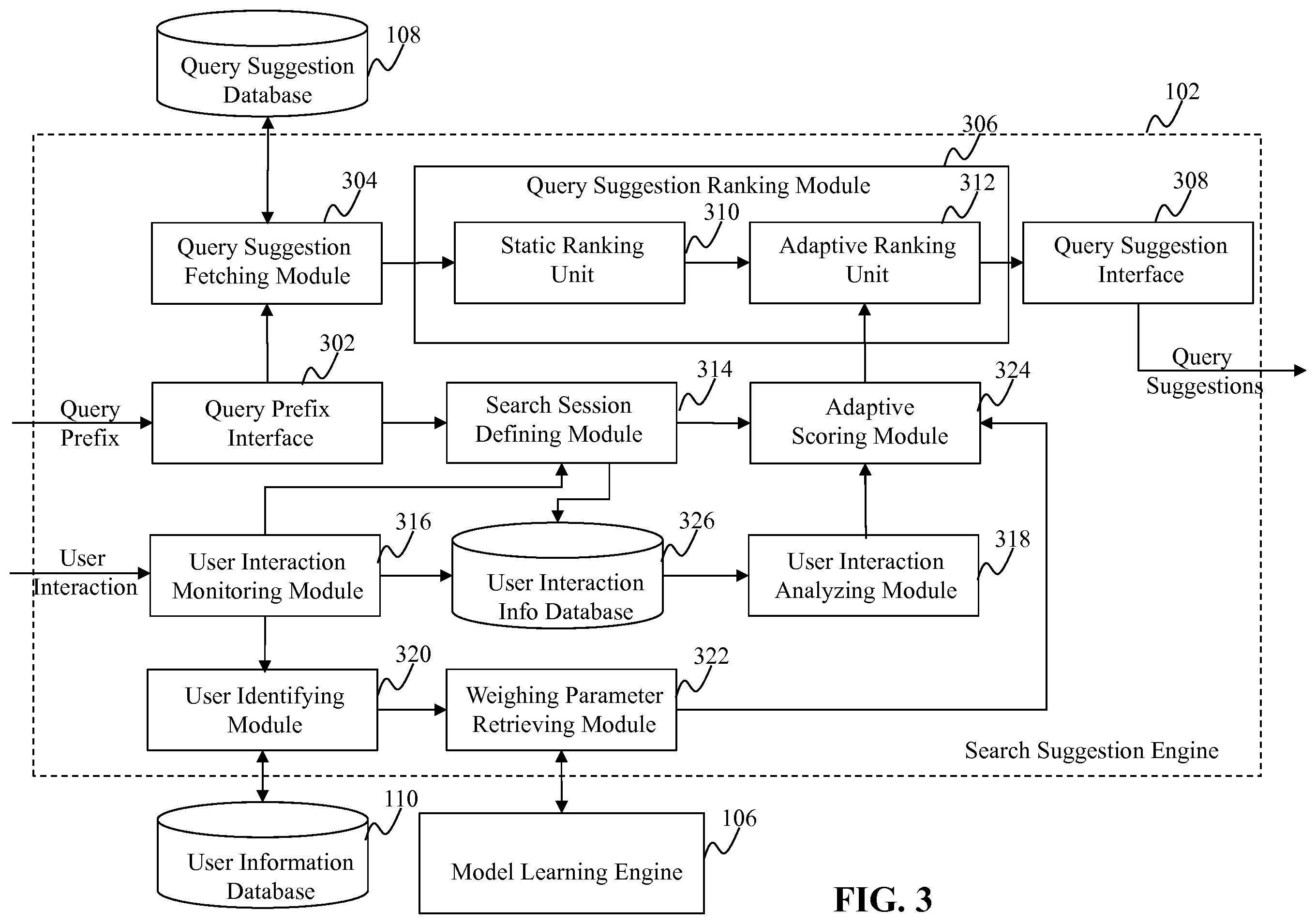 Patent US12332940 Figure 3 – Method and system for providing query suggestions based on user feedback