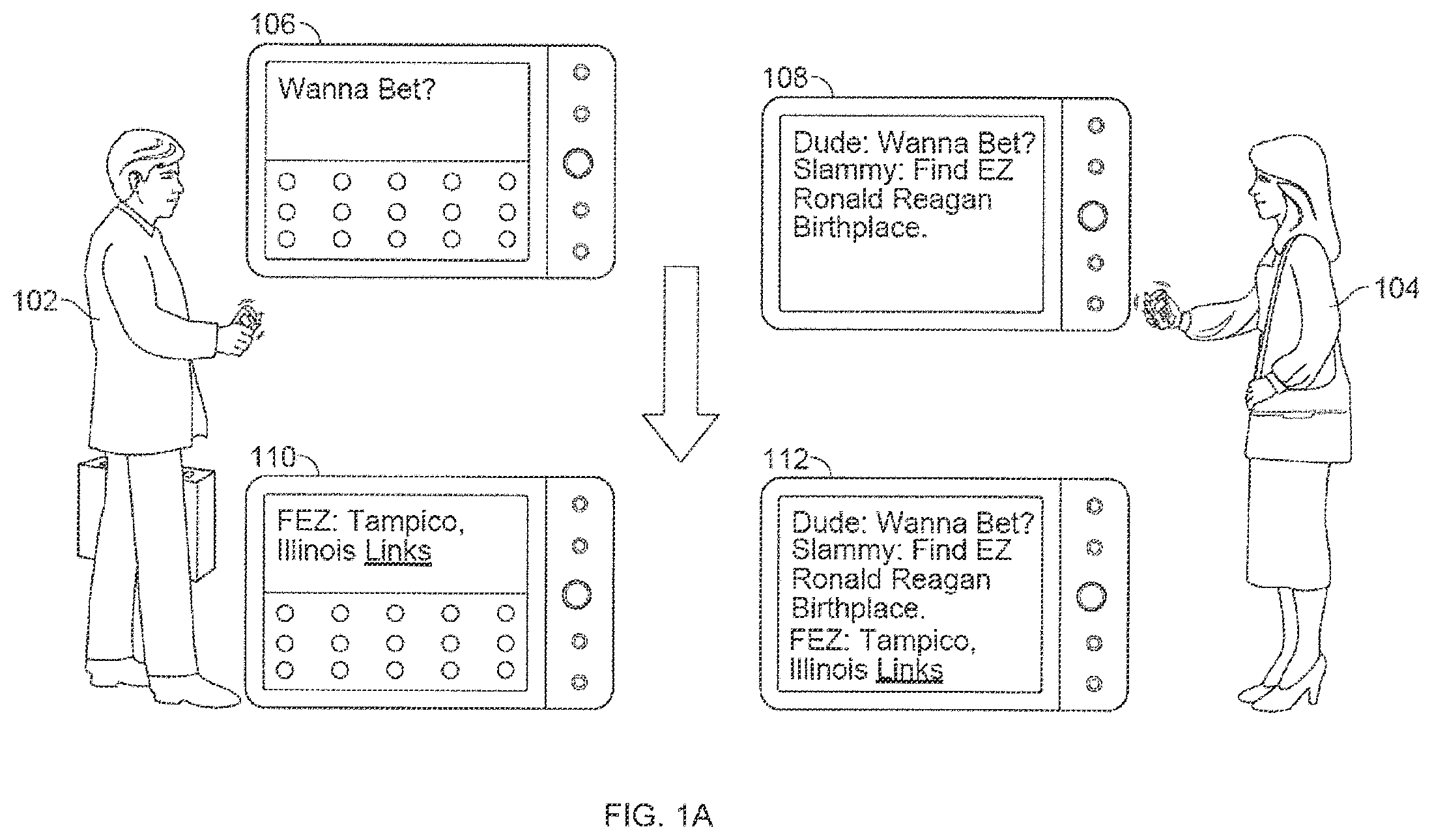 Patent US12332948 Figure 1 – In-conversation search