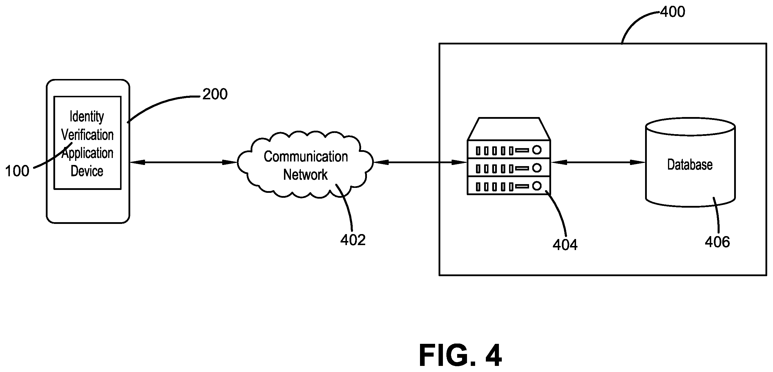 Patent US12332955 Figure 4 – Identity verification application