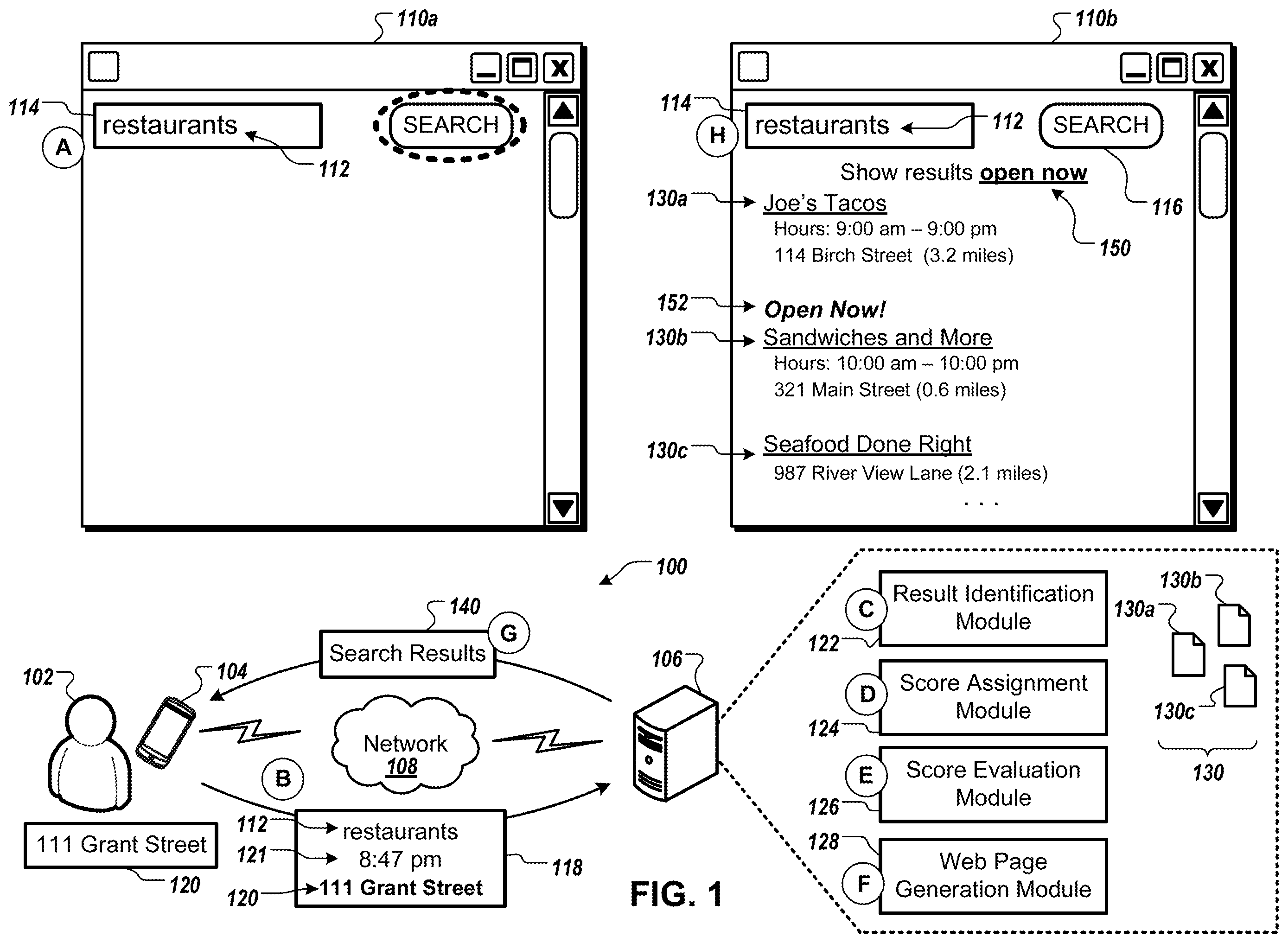 Patent US12332957 Figure 1 – Indicating location status