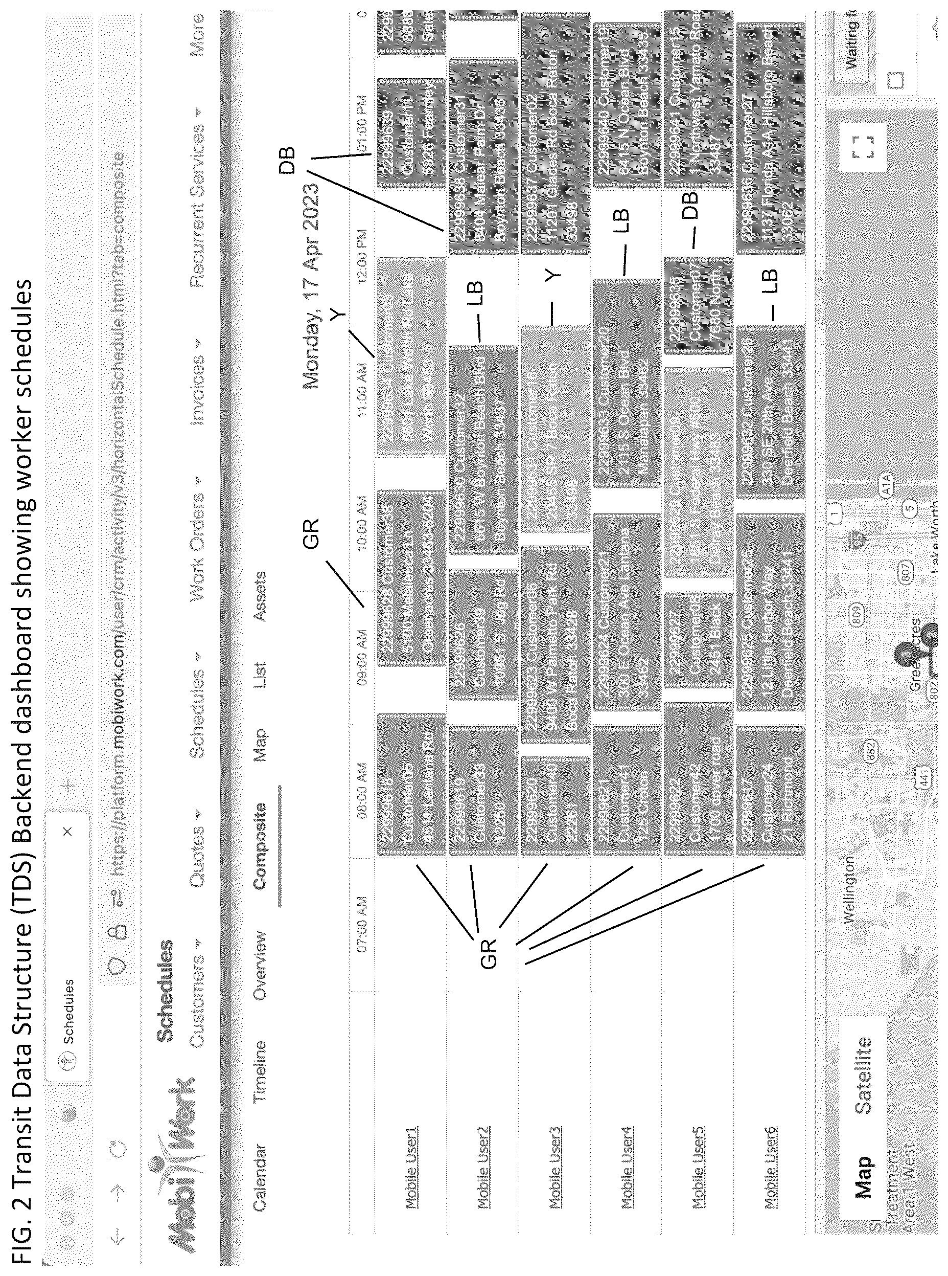 Patent US12332959 Figure 2 – Mobile workforce workflow automation data structure