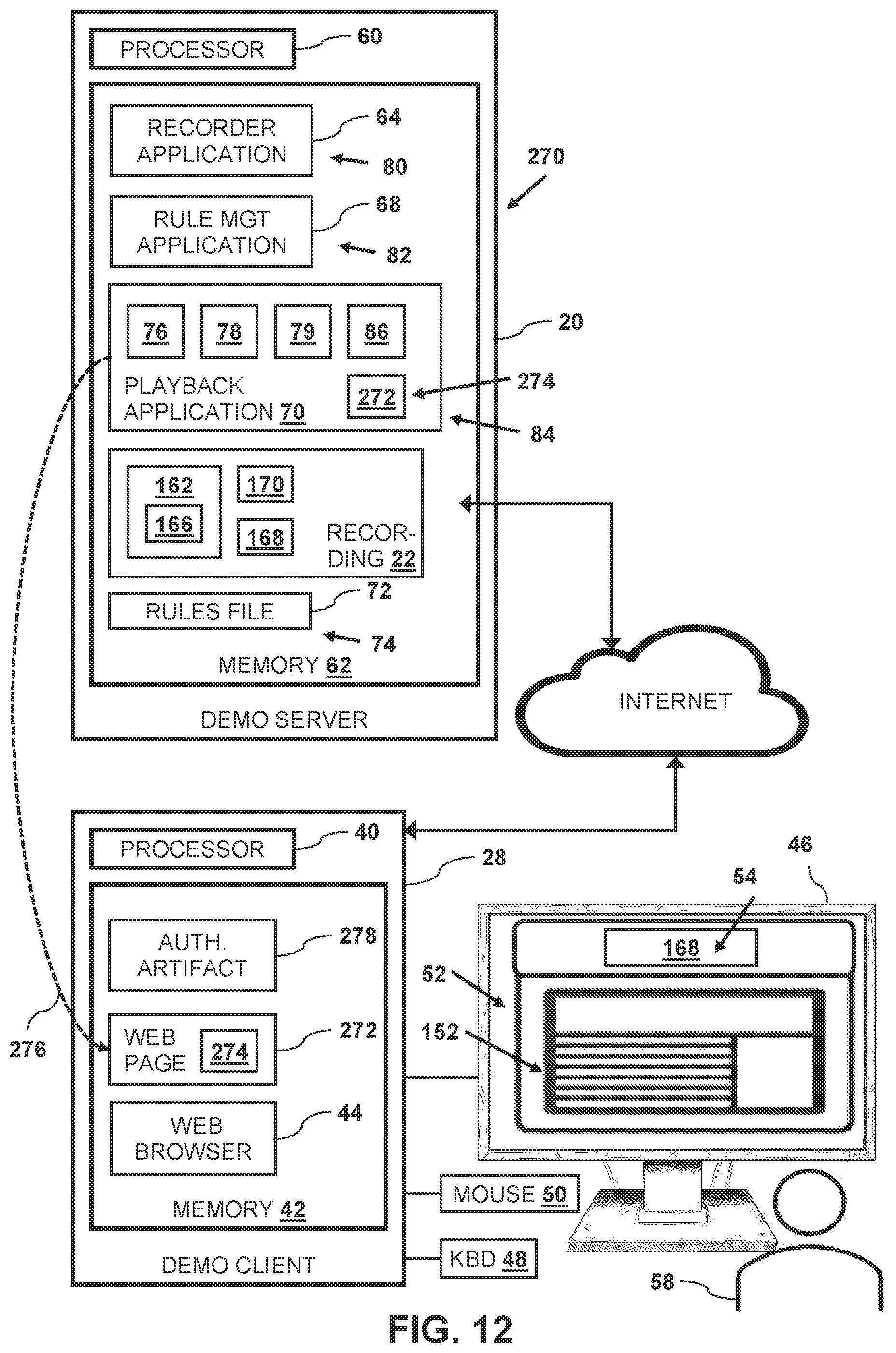 Patent US12332963 Figure 11 – Dynamic recorder for demonstrations of web-based software applications