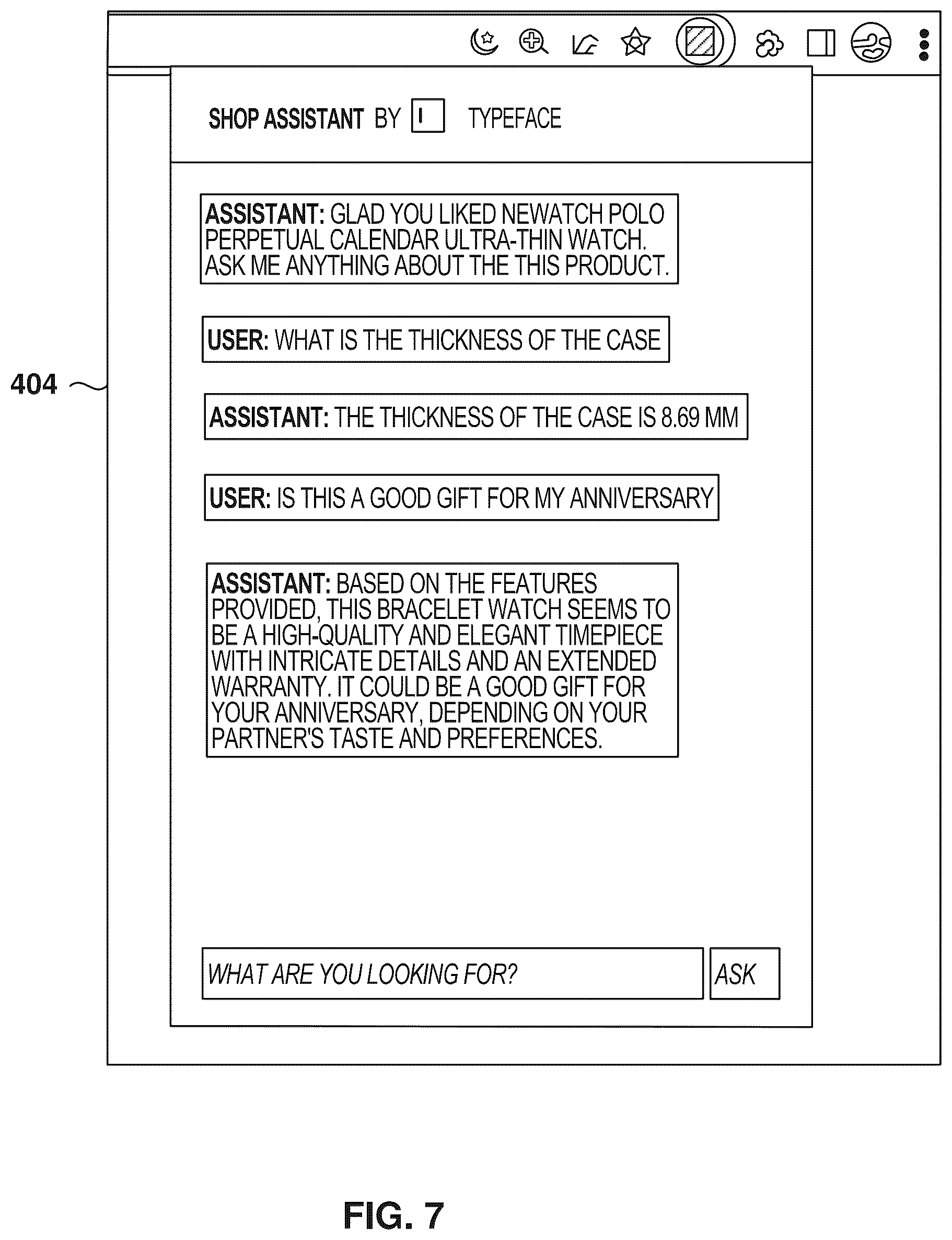 Patent US12332965 Figure 7 – Website personalization and interactive assistant