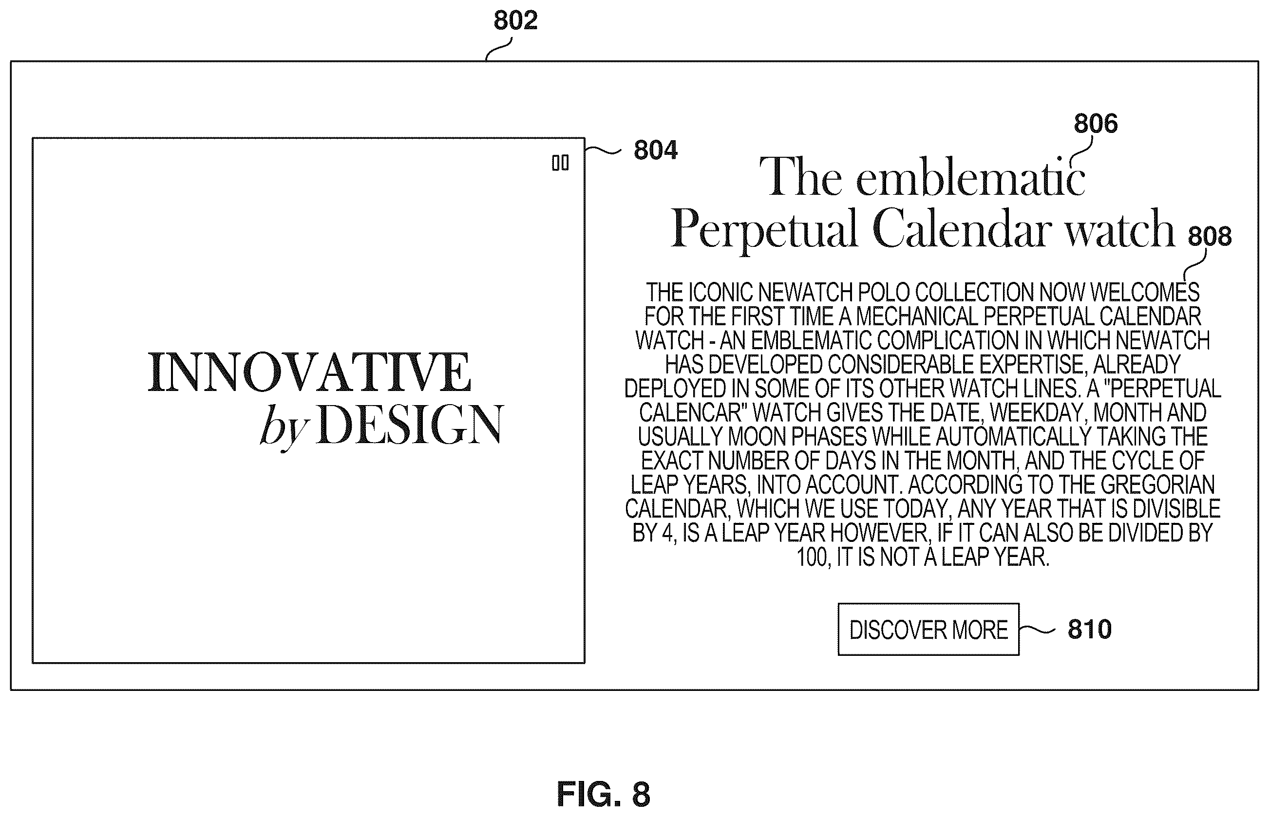 Patent US12332965 Figure 8 – Website personalization and interactive assistant