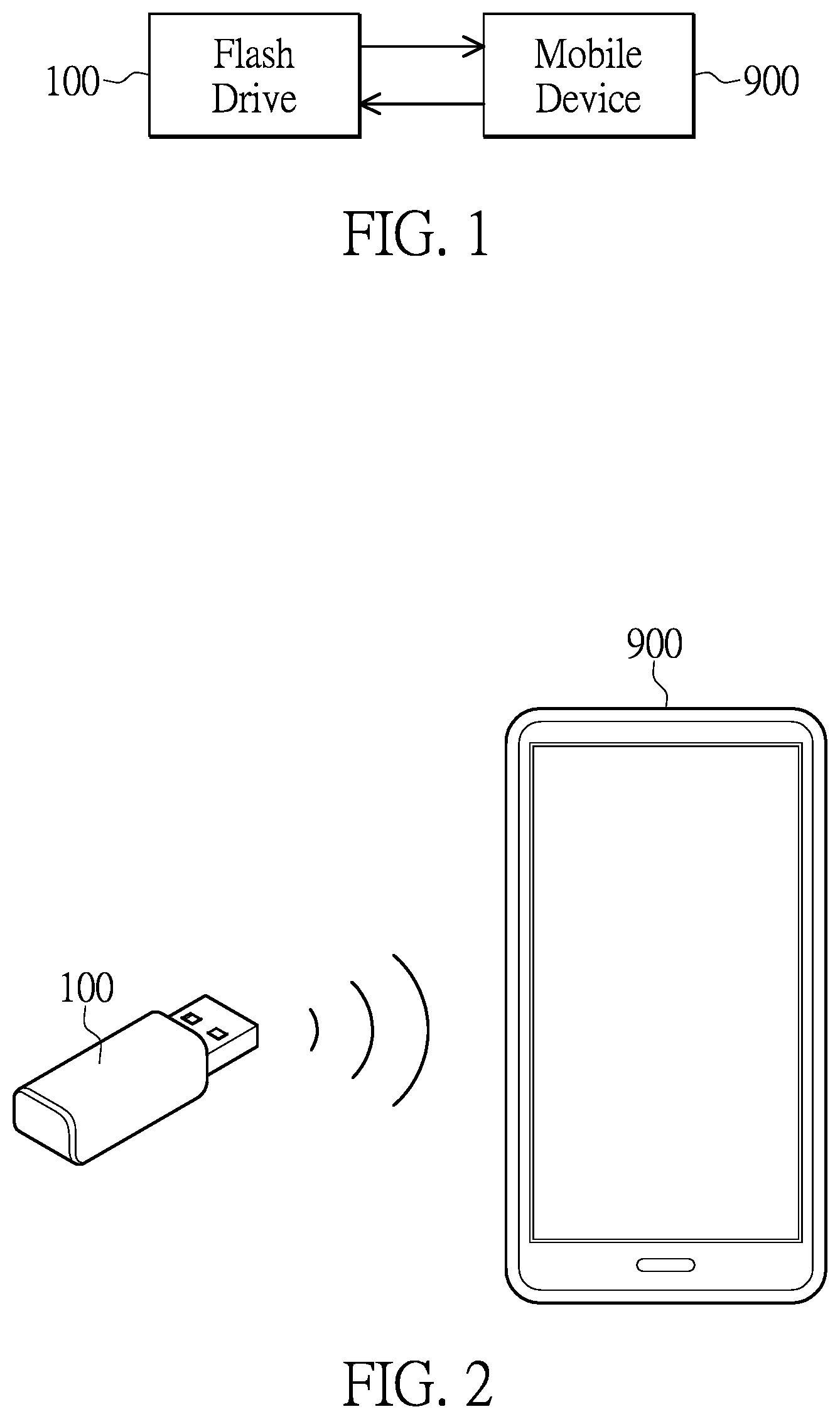 Patent US12333031 — Flash drive locked in wireless communication manner — Figure 1
