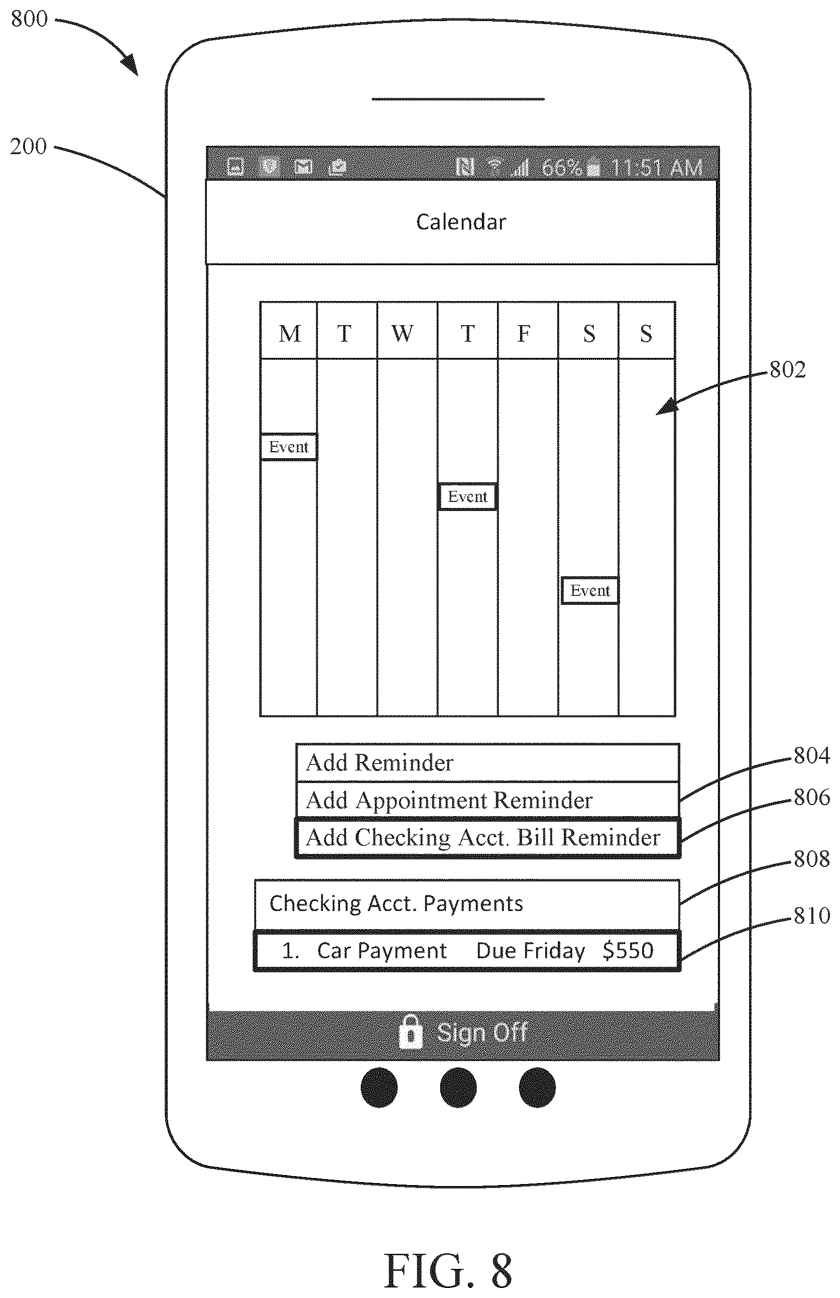 Patent US12333047 Figure 8 – Scrubbing account data accessed via links to applications or devices