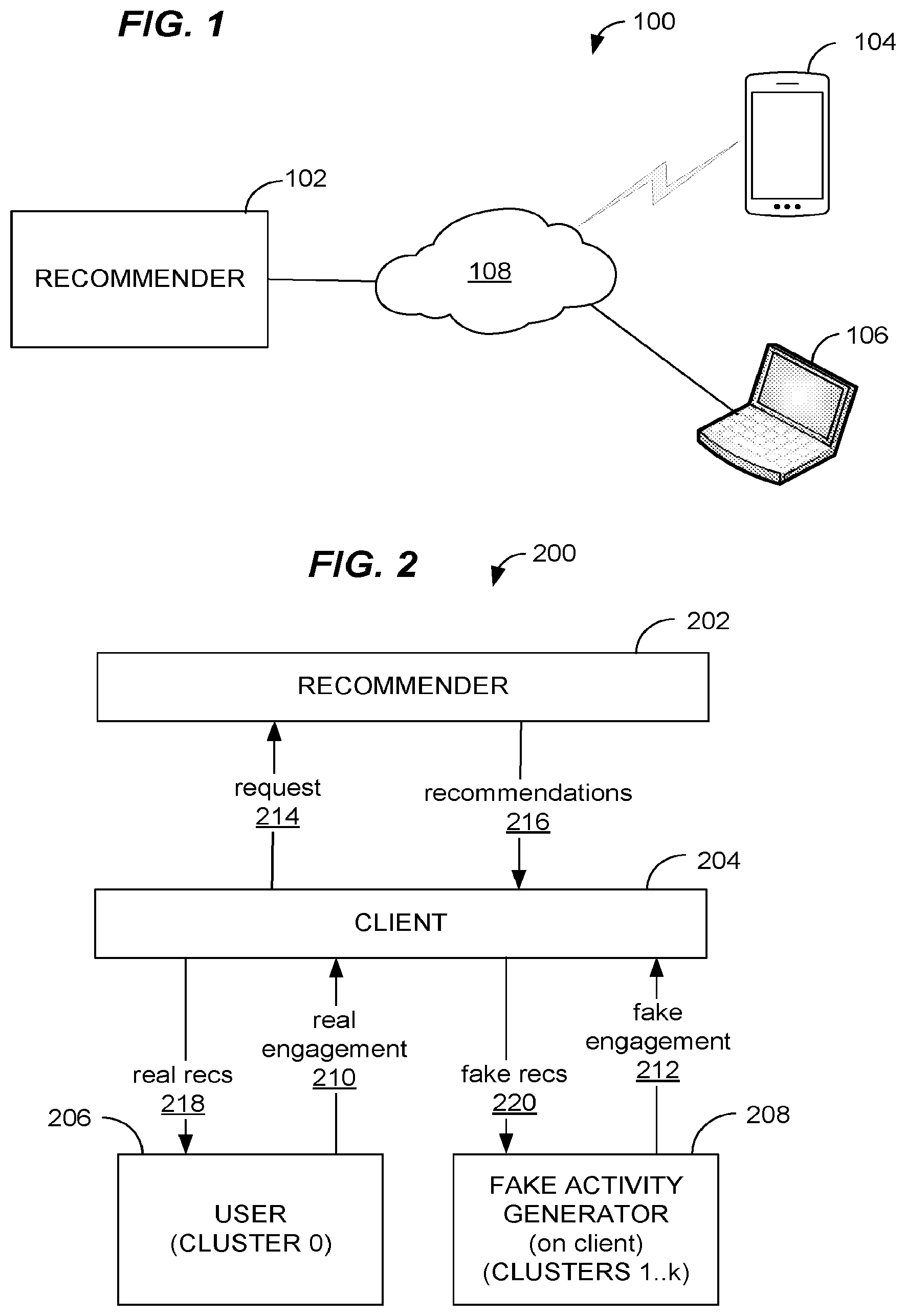Patent US12333050 Figure 1 – Systems and methods to maintain user privacy while providing recommendations