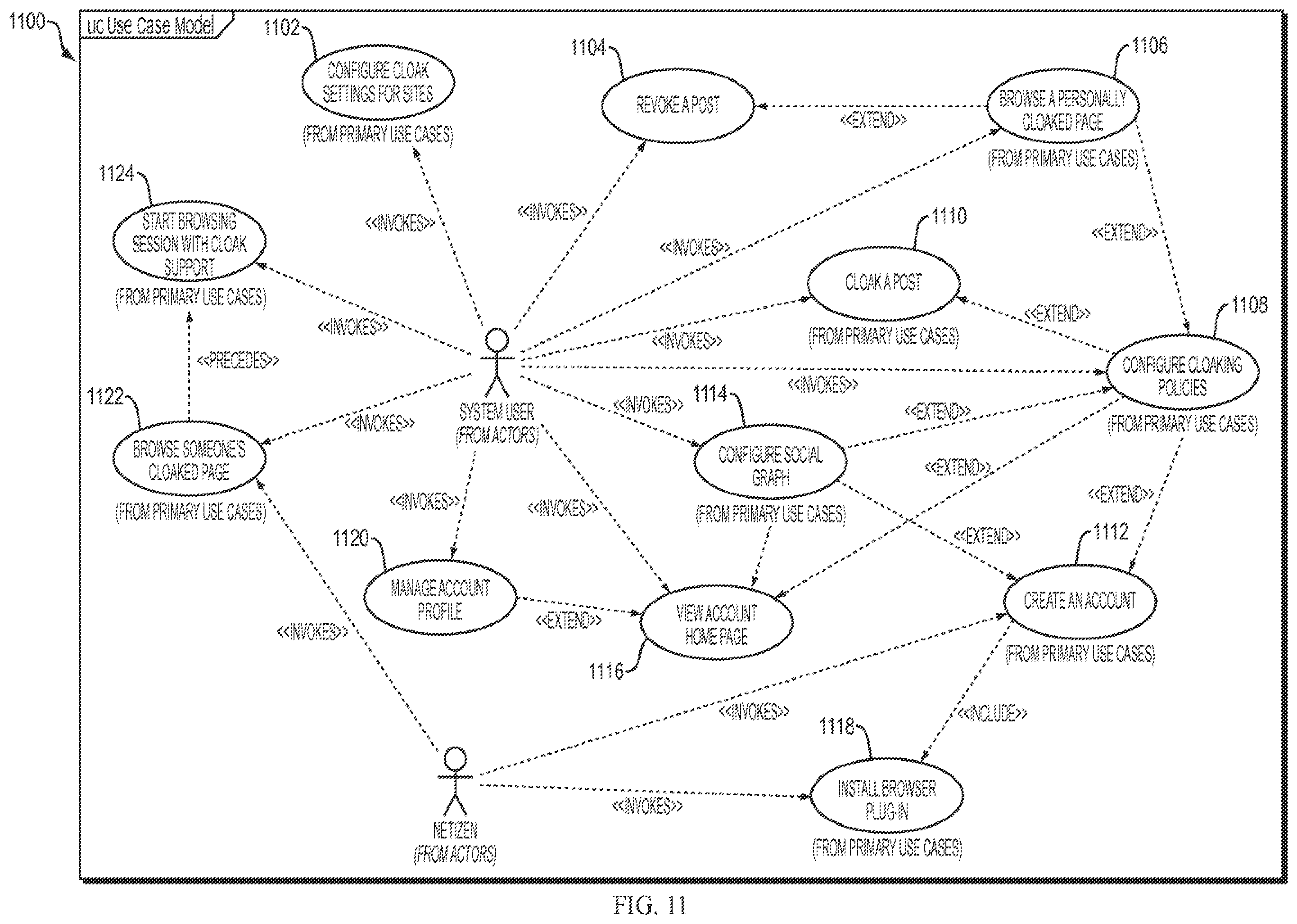 Patent US12333052 Figure 12 – Security systems and methods for social networking