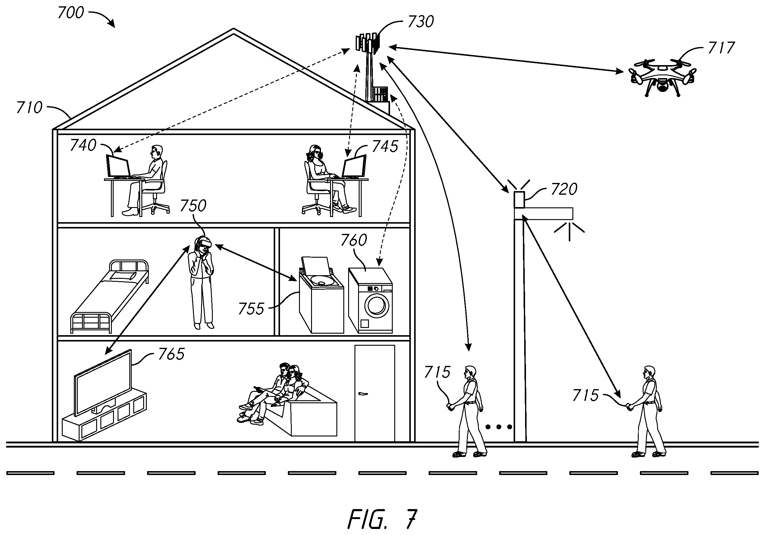 Patent US12333057 Figure 7 – Security managers and methods for implementing security protocols in a reconfigurable fabric