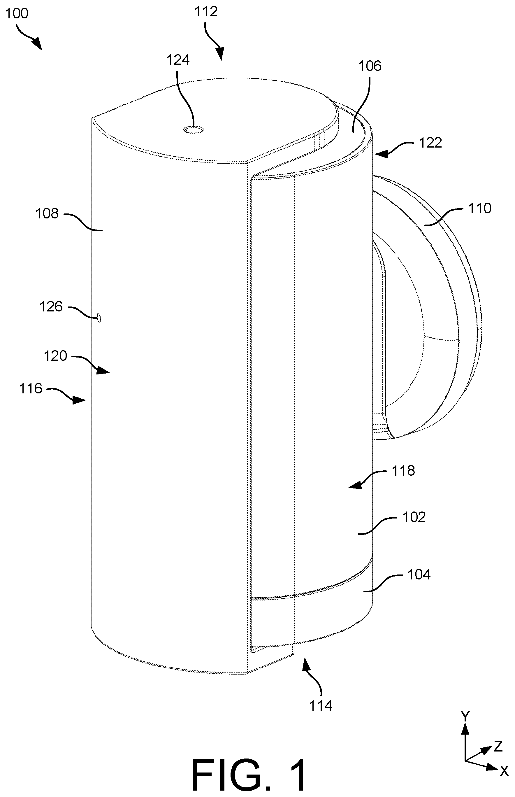 Patent US12333059 Figure 1 – Device with rotatable privacy cover