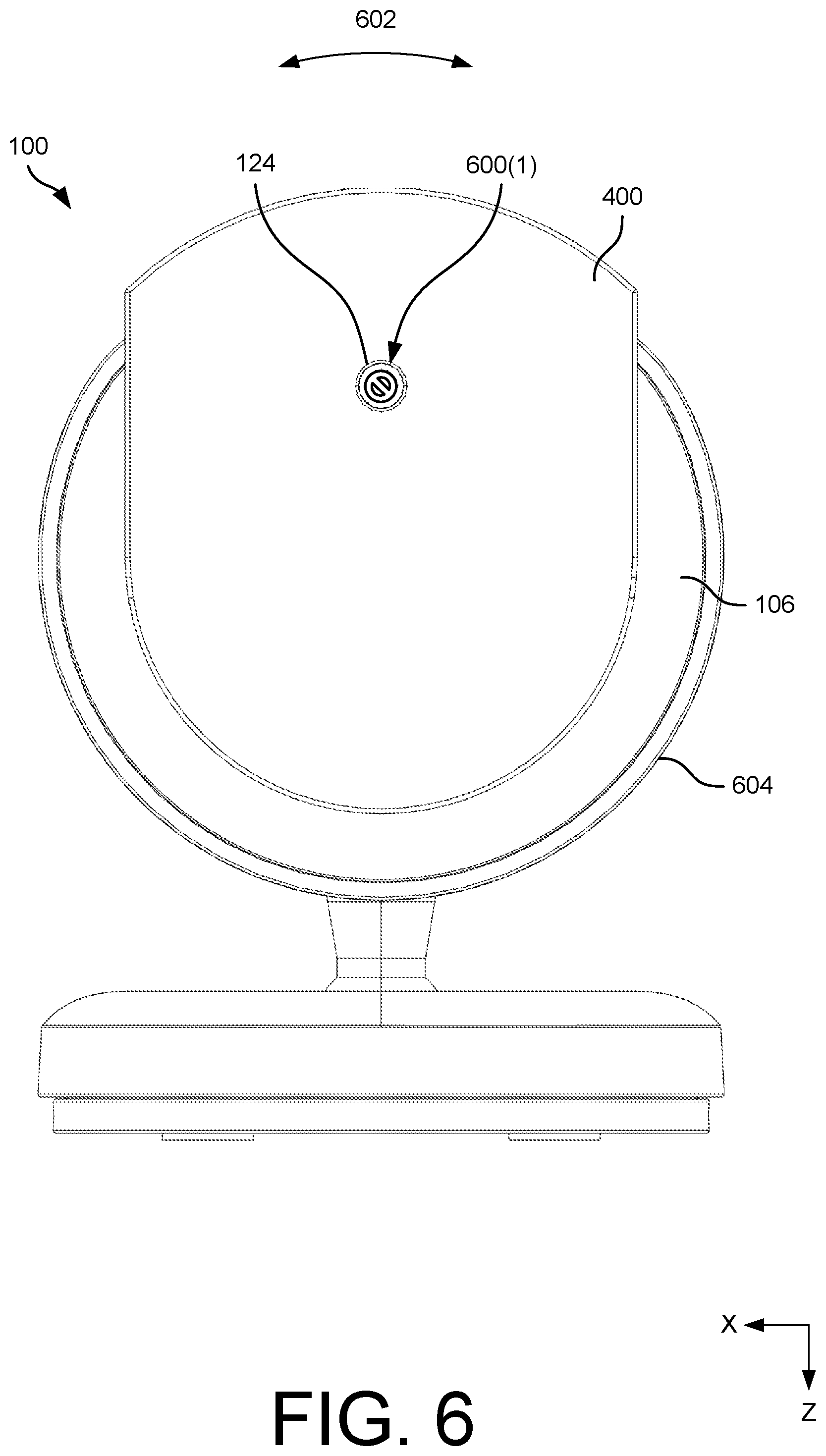 Patent US12333059 Figure 6 – Device with rotatable privacy cover