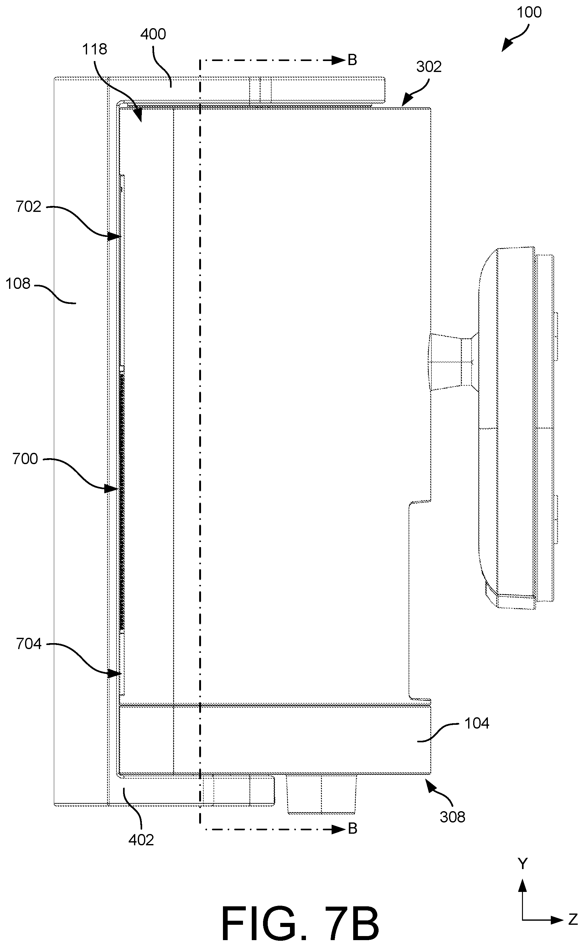 Patent US12333059 Figure 8 – Device with rotatable privacy cover