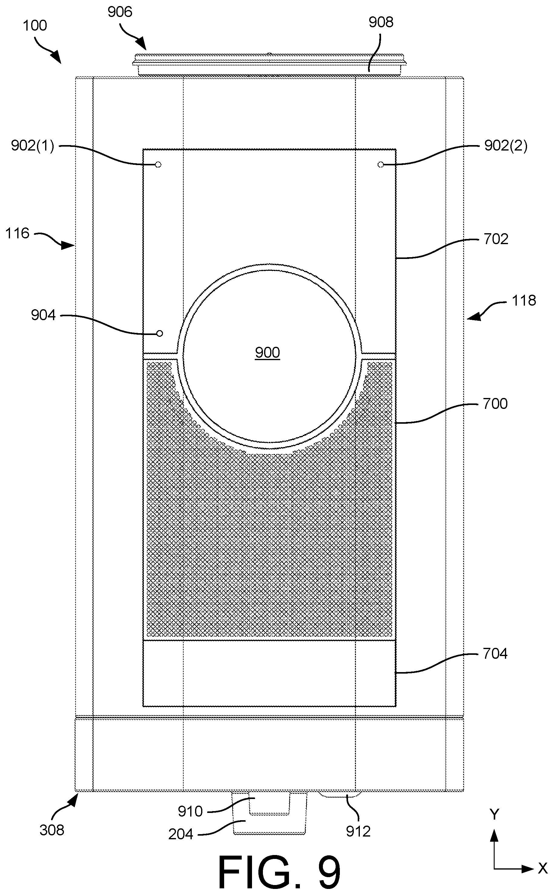 Patent US12333059 Figure 11 – Device with rotatable privacy cover