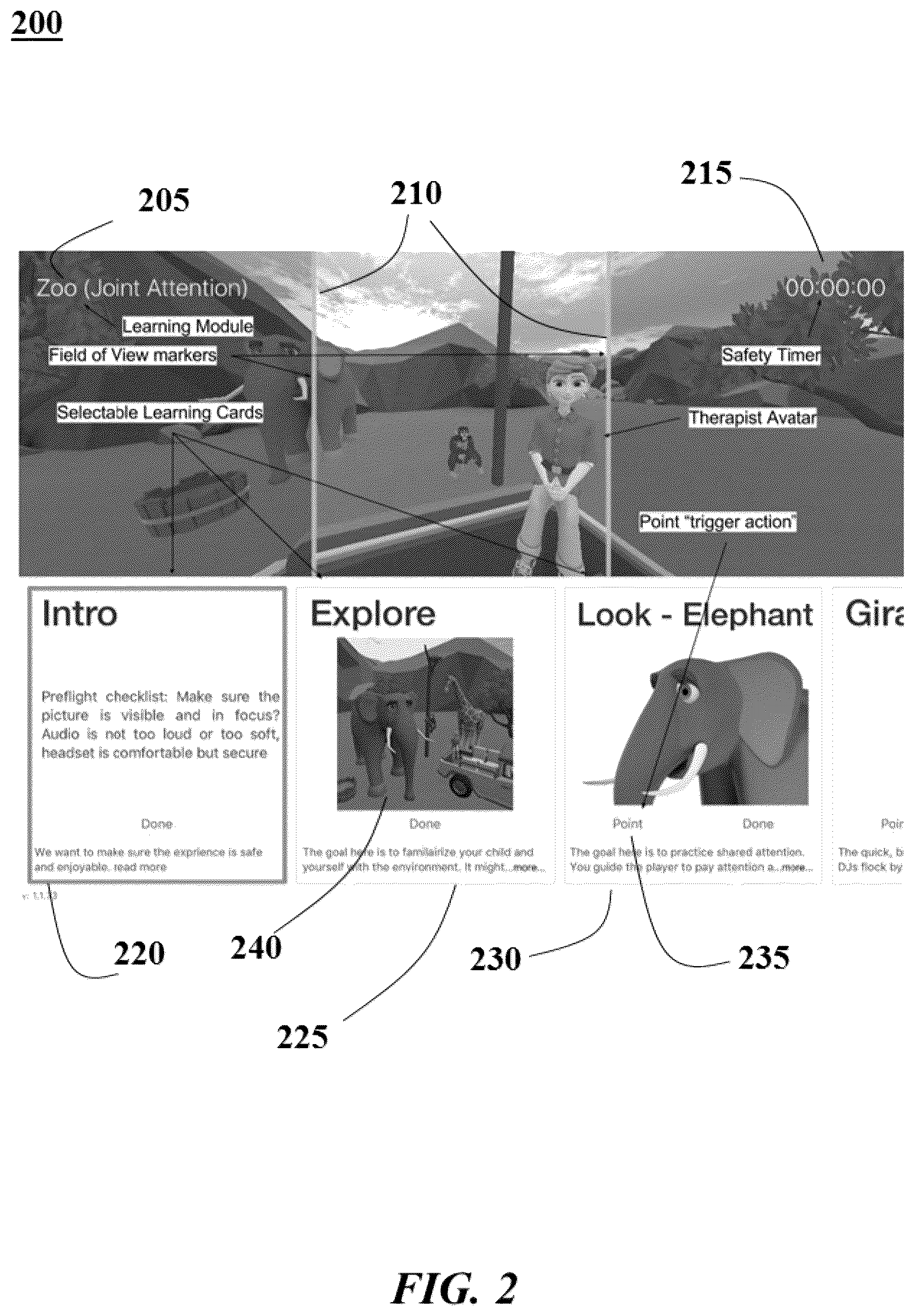 Patent US12333065 Figure 2 – Customizing virtual and augmented reality experiences for neurodevelopmental therapies and education