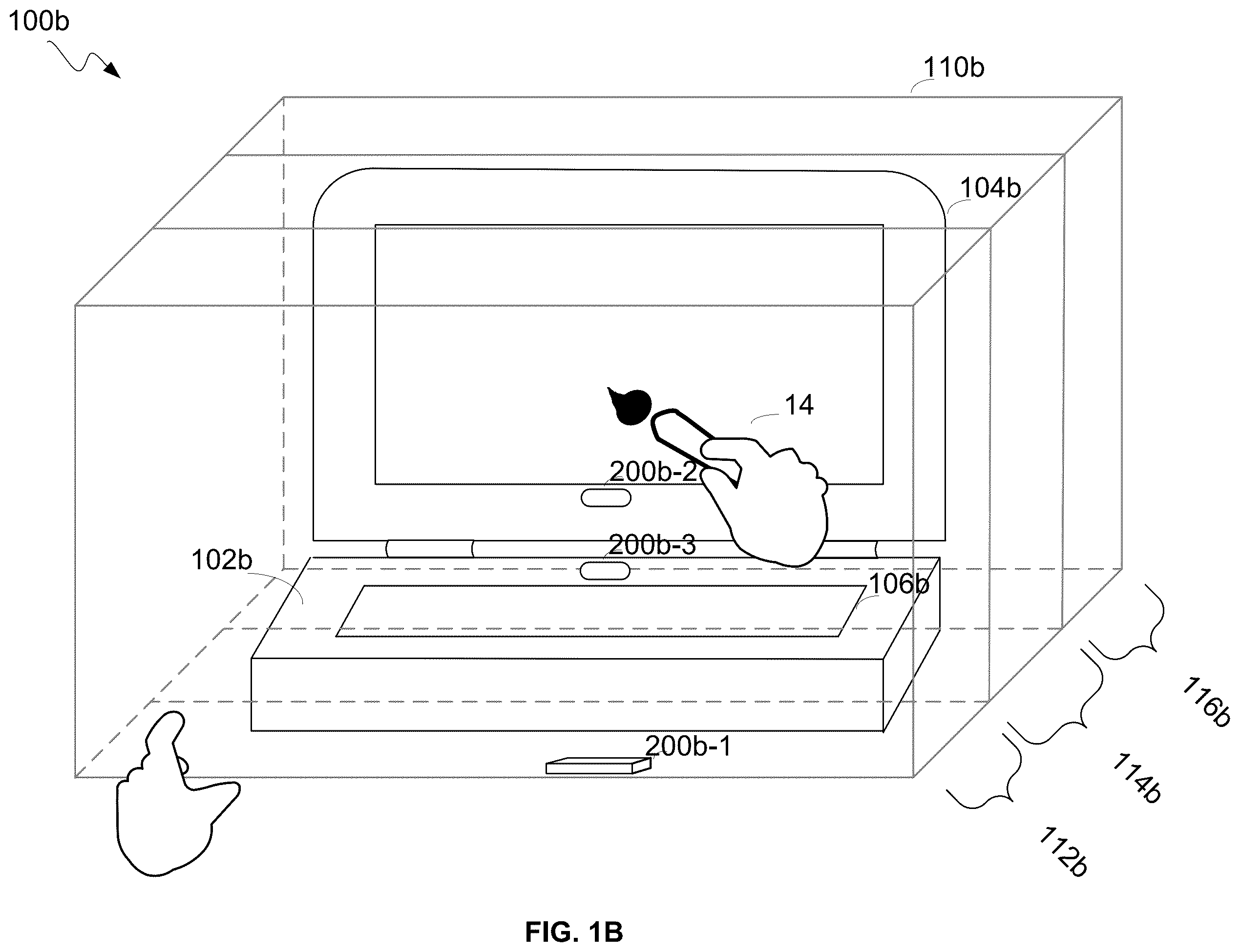 Patent US12333081 Figure 2 – Interacting with a machine using gestures in first and second user-specific virtual planes