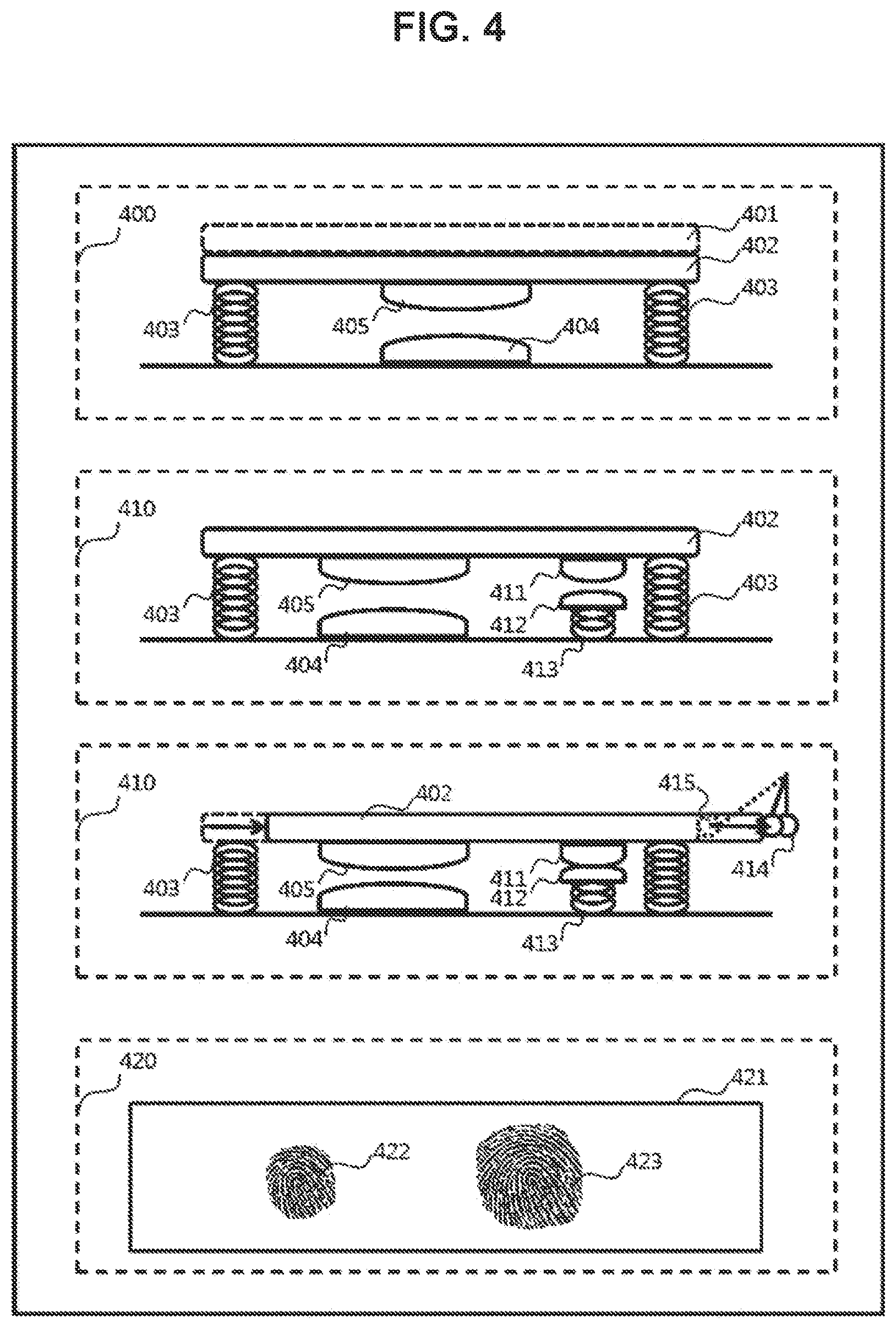 Patent US12333090 Figure 4 – Electronic device having multi-functional human interface