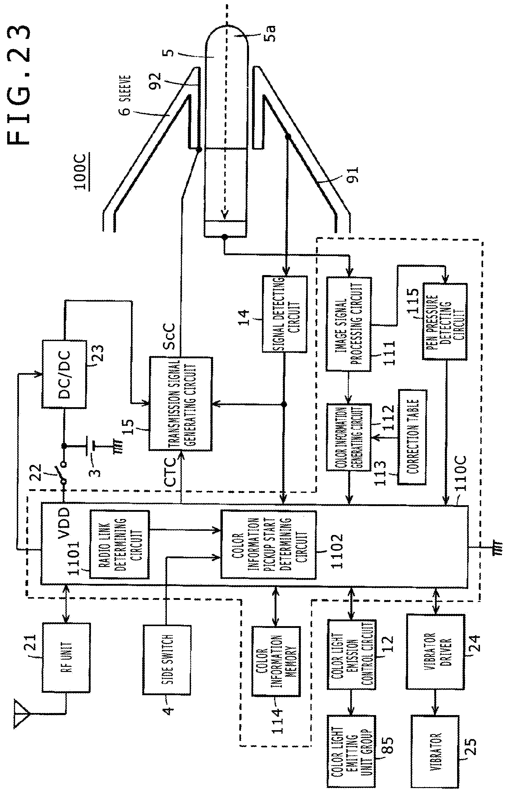 Patent US12333092 Figure 20 – Stylus and color information transmitting method