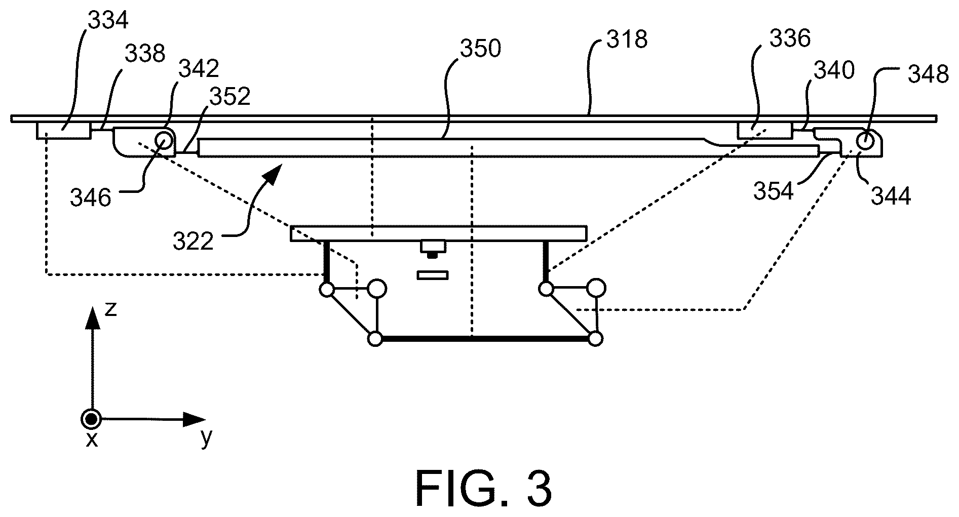 Patent US12333094 Figure 3 – Mechanical flexural parallel motion trackpad