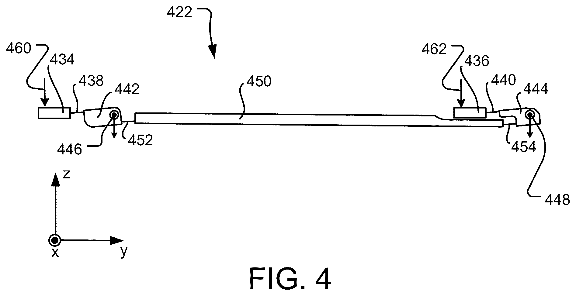Patent US12333094 Figure 4 – Mechanical flexural parallel motion trackpad