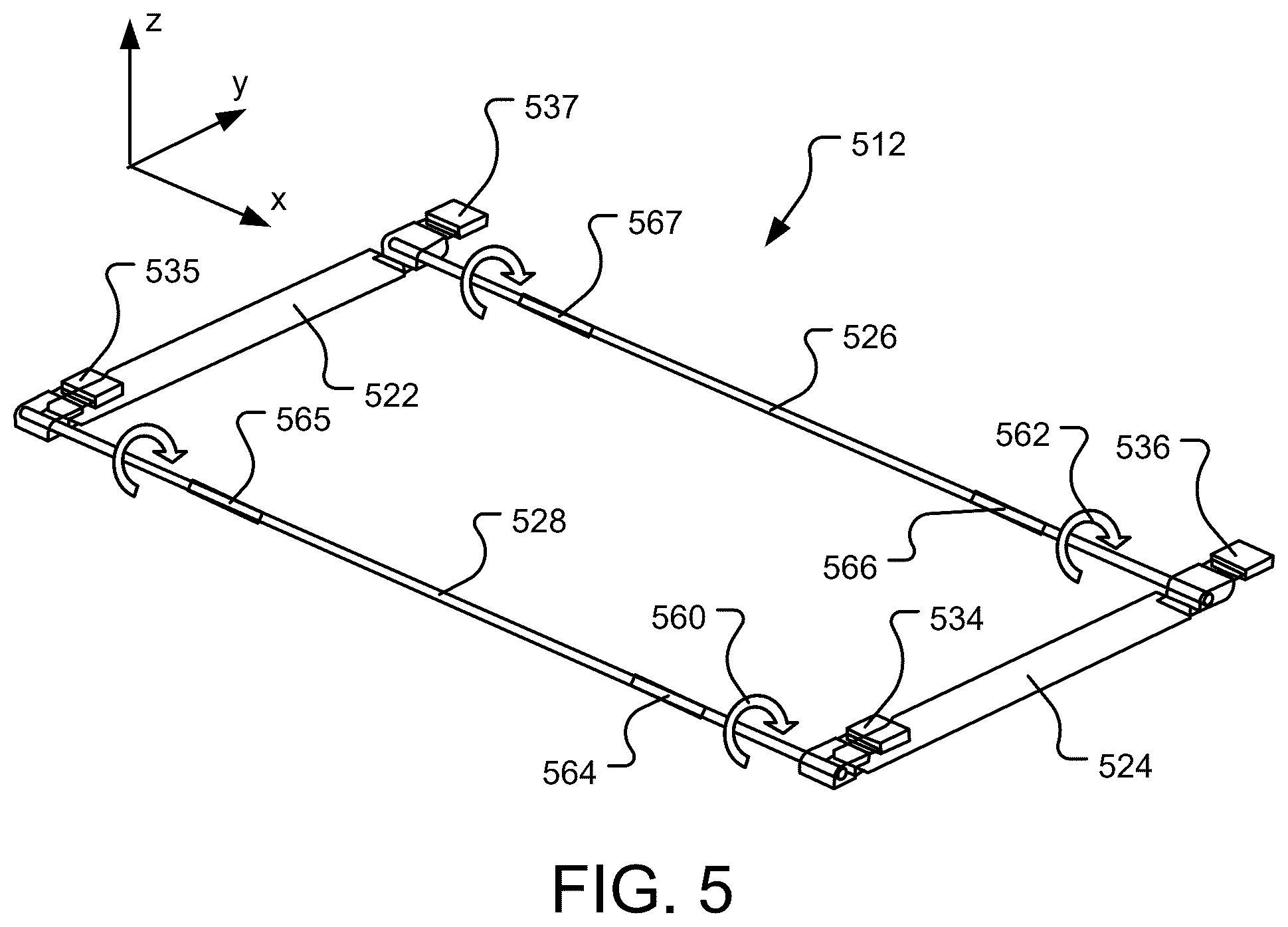 Patent US12333094 Figure 5 – Mechanical flexural parallel motion trackpad