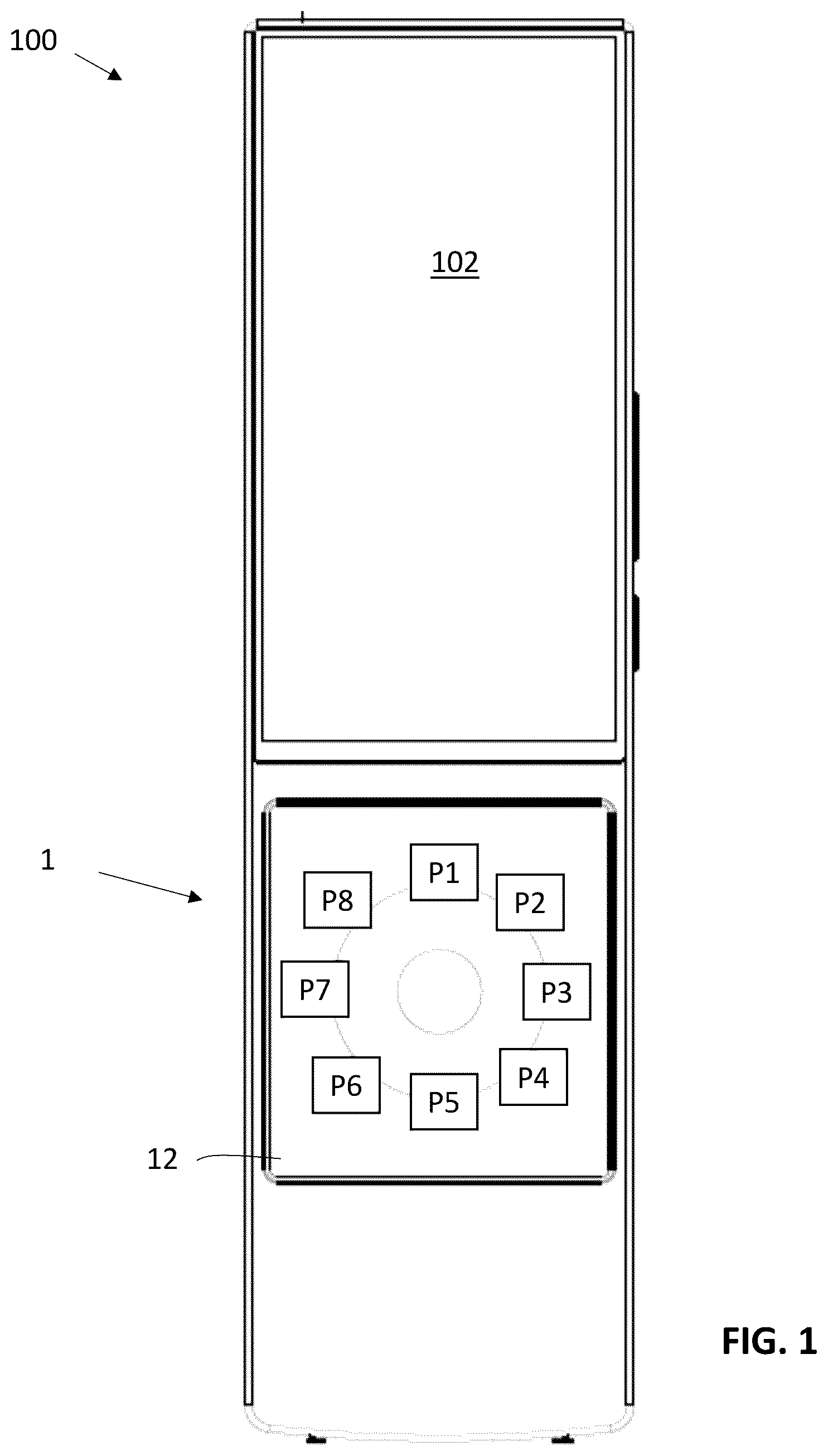 Patent US12333098 Figure 1 – Controller mechanism