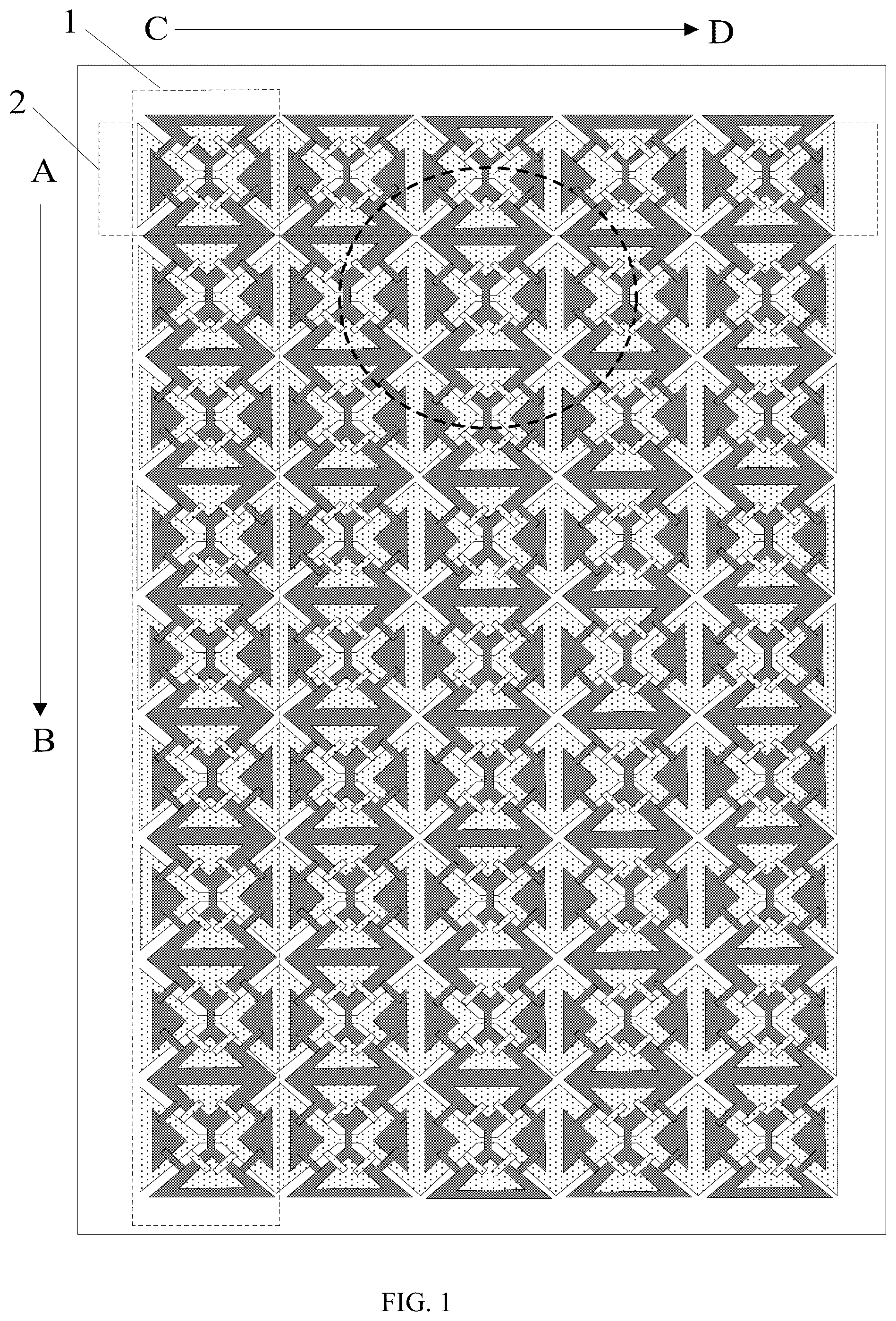 Patent US12333104 Figure 1 – Touch module, touch display panel and display device
