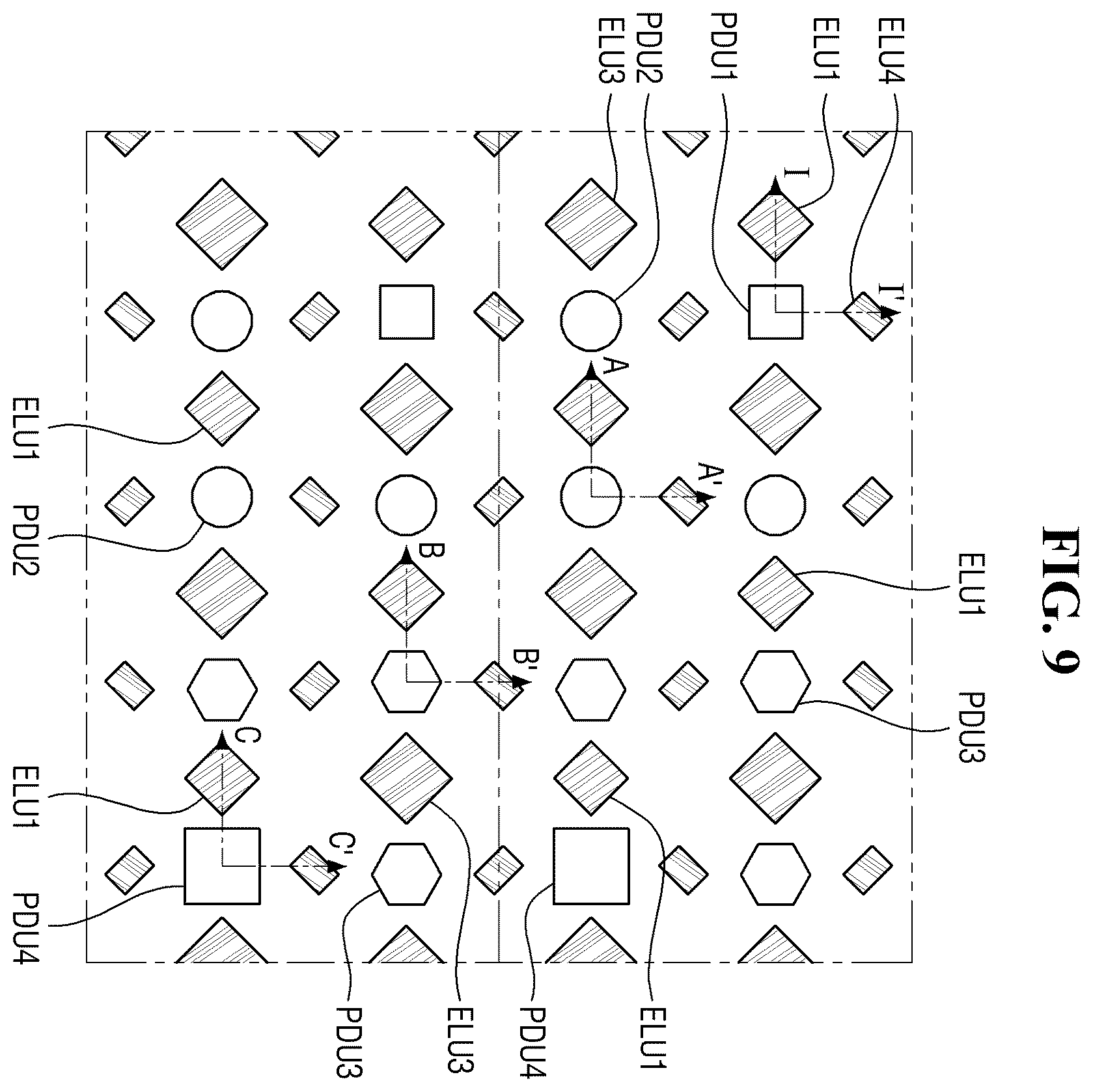 Patent US12333105 Figure 9 – Display device having touch sensing