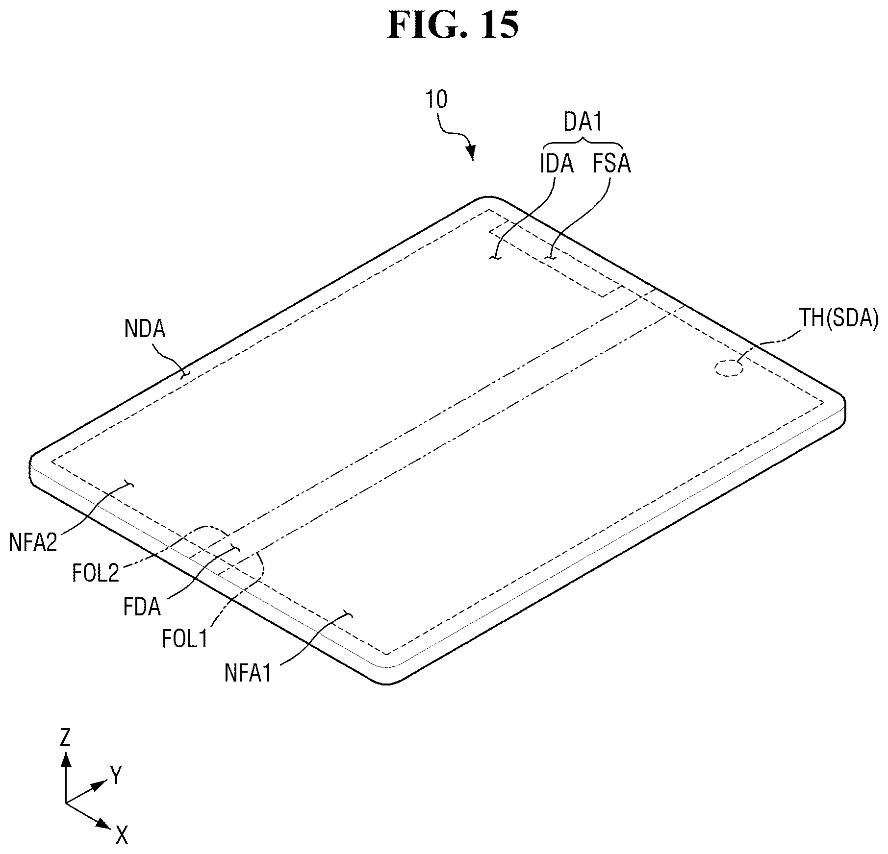 Patent US12333105 Figure 13 – Display device having touch sensing