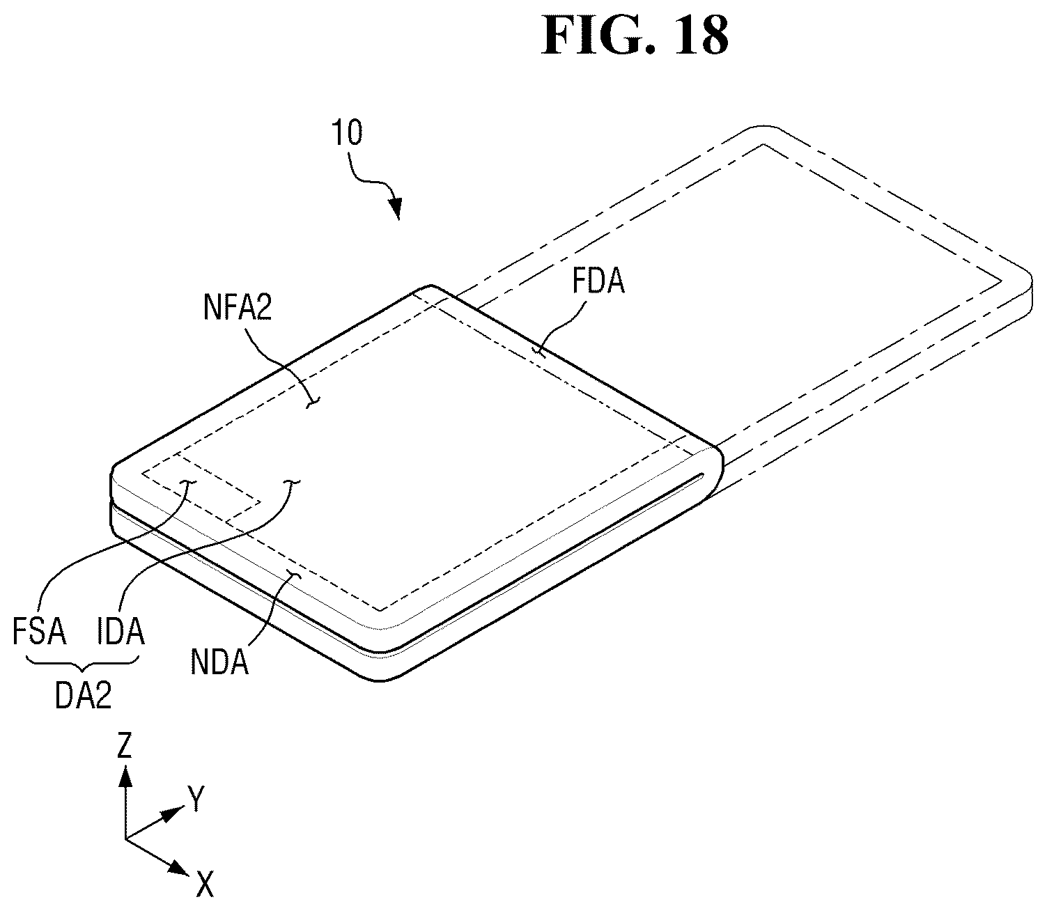 Patent US12333105 Figure 16 – Display device having touch sensing
