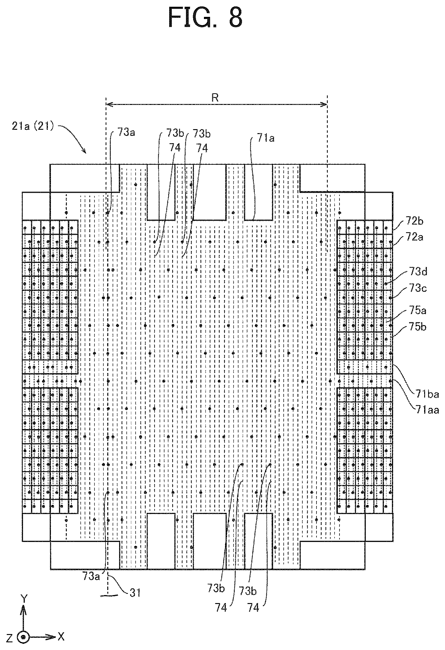 Patent US12333108 Figure 5 – Touch panel and touch-panel-equipped display device