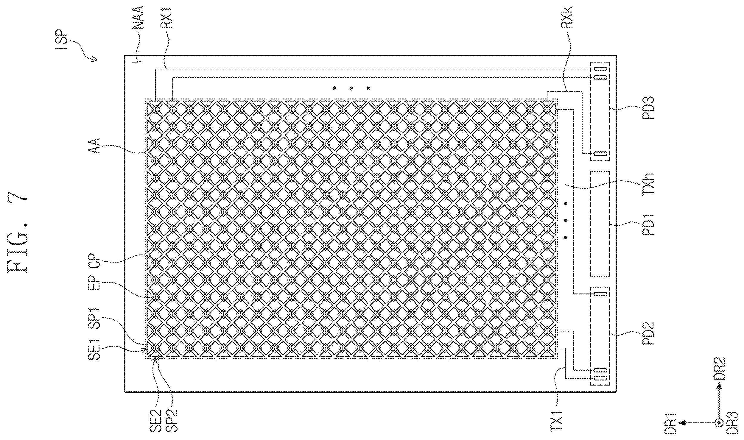 Patent US12333110 Figure 6 – Touch sensing part and driving method thereof