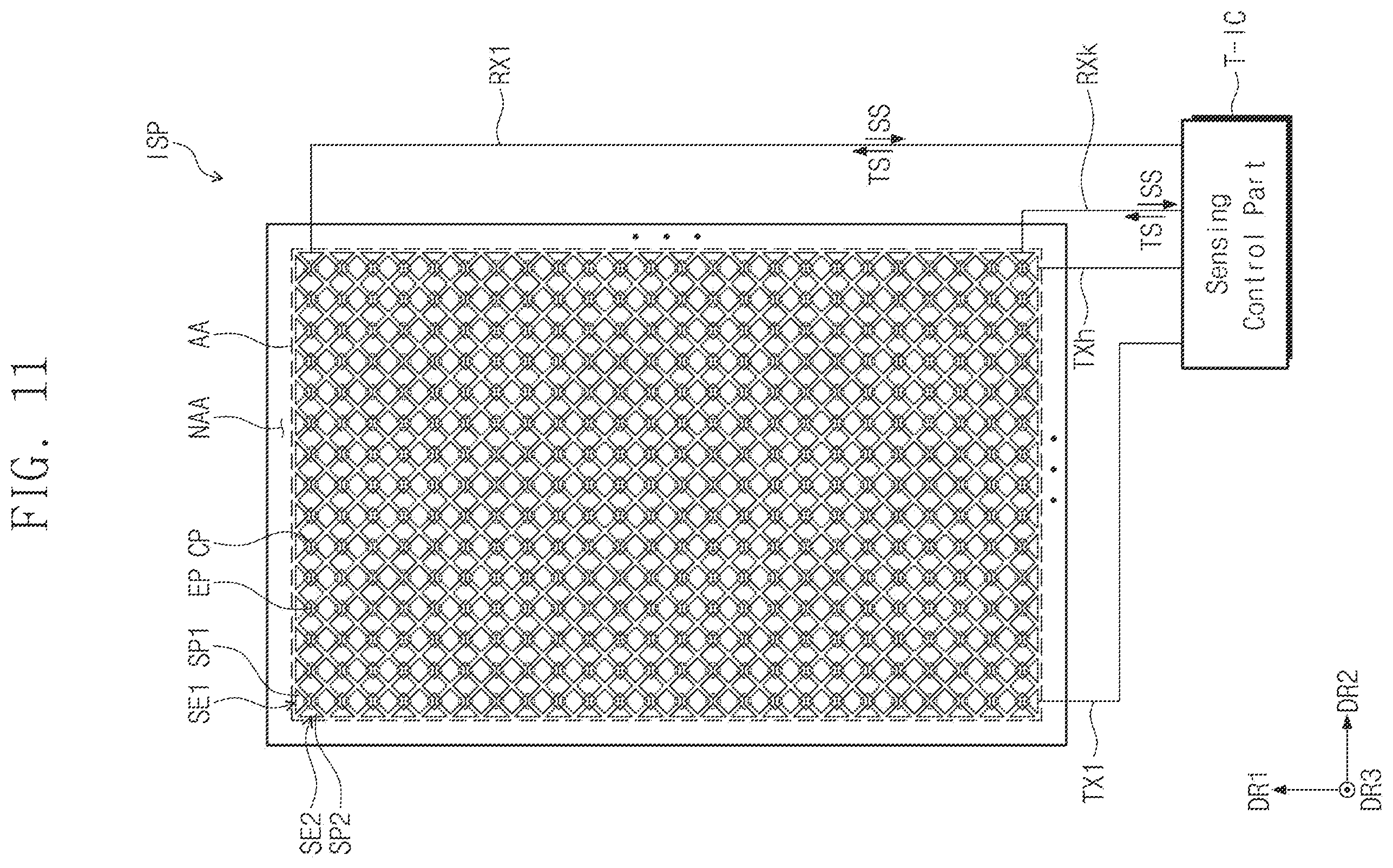 Patent US12333110 Figure 10 – Touch sensing part and driving method thereof