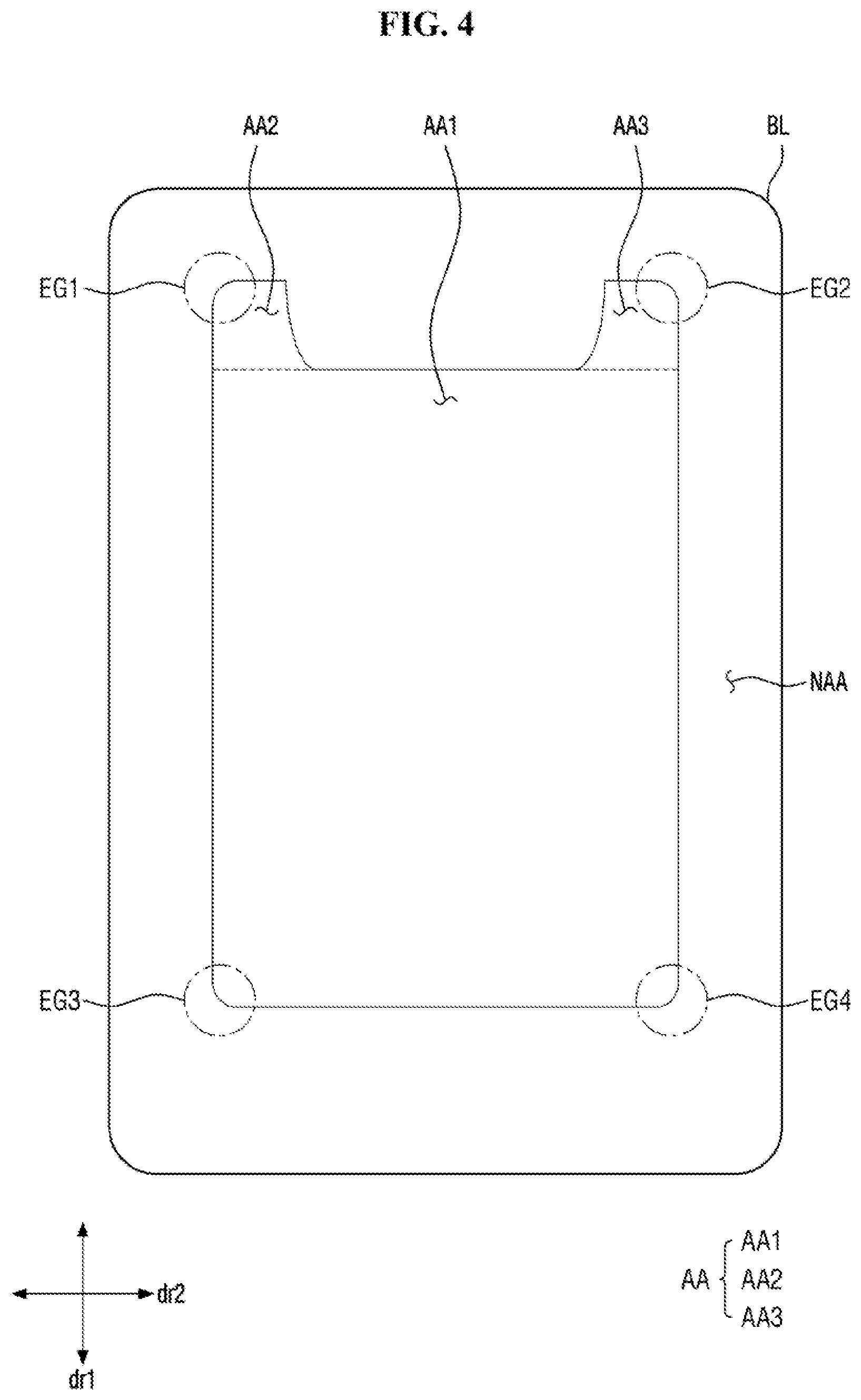 Patent US12333113 Figure 4 – Touch sensing unit and display device including the same