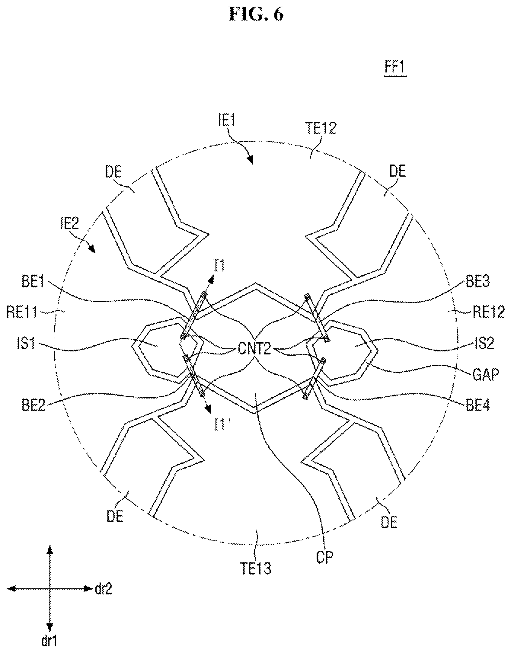 Patent US12333113 Figure 6 – Touch sensing unit and display device including the same