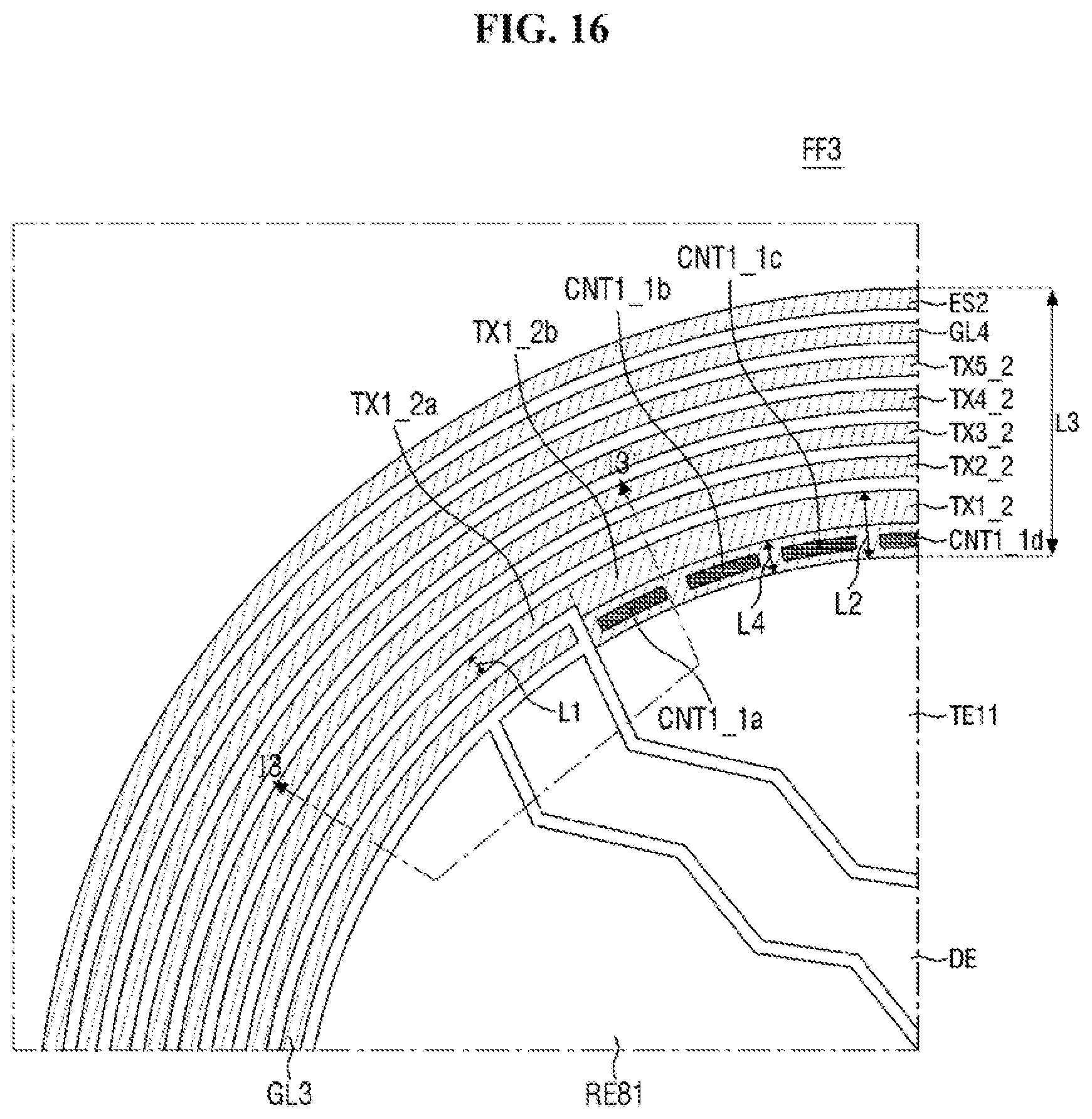 Patent US12333113 Figure 16 – Touch sensing unit and display device including the same
