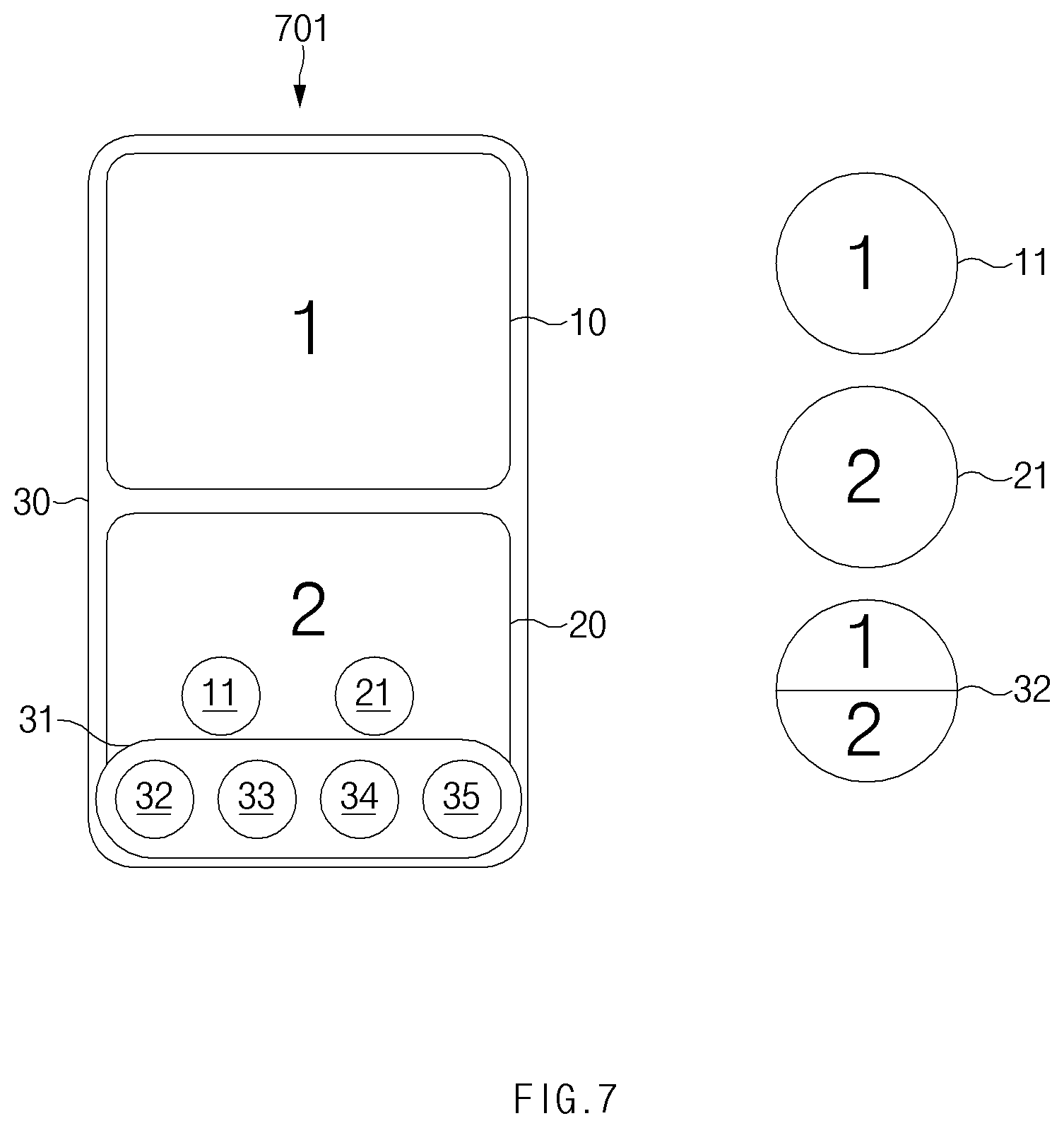 Patent US12333121 Figure 7 – Method for capturing images for multi windows and electronic device therefor