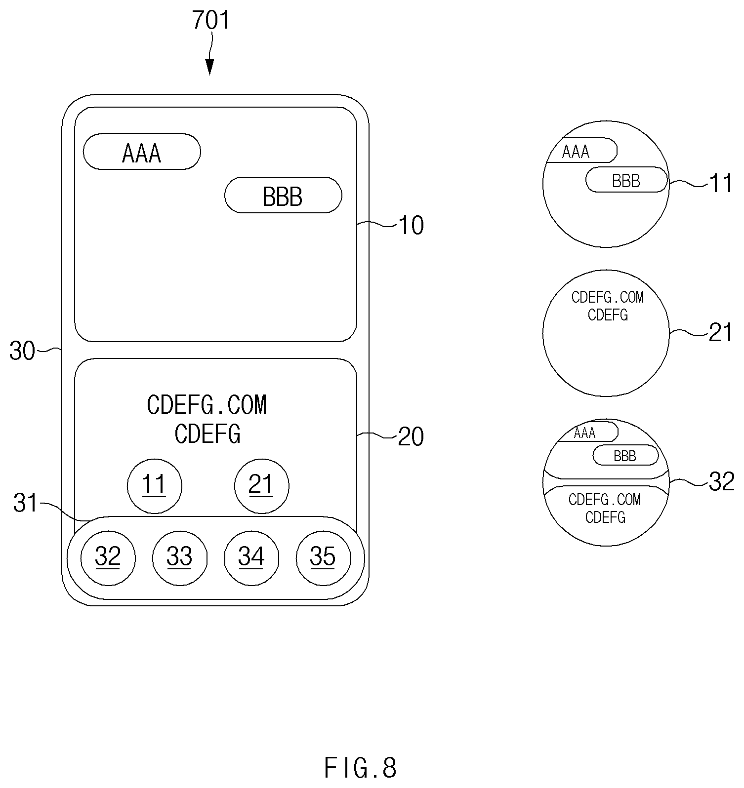 Patent US12333121 Figure 8 – Method for capturing images for multi windows and electronic device therefor