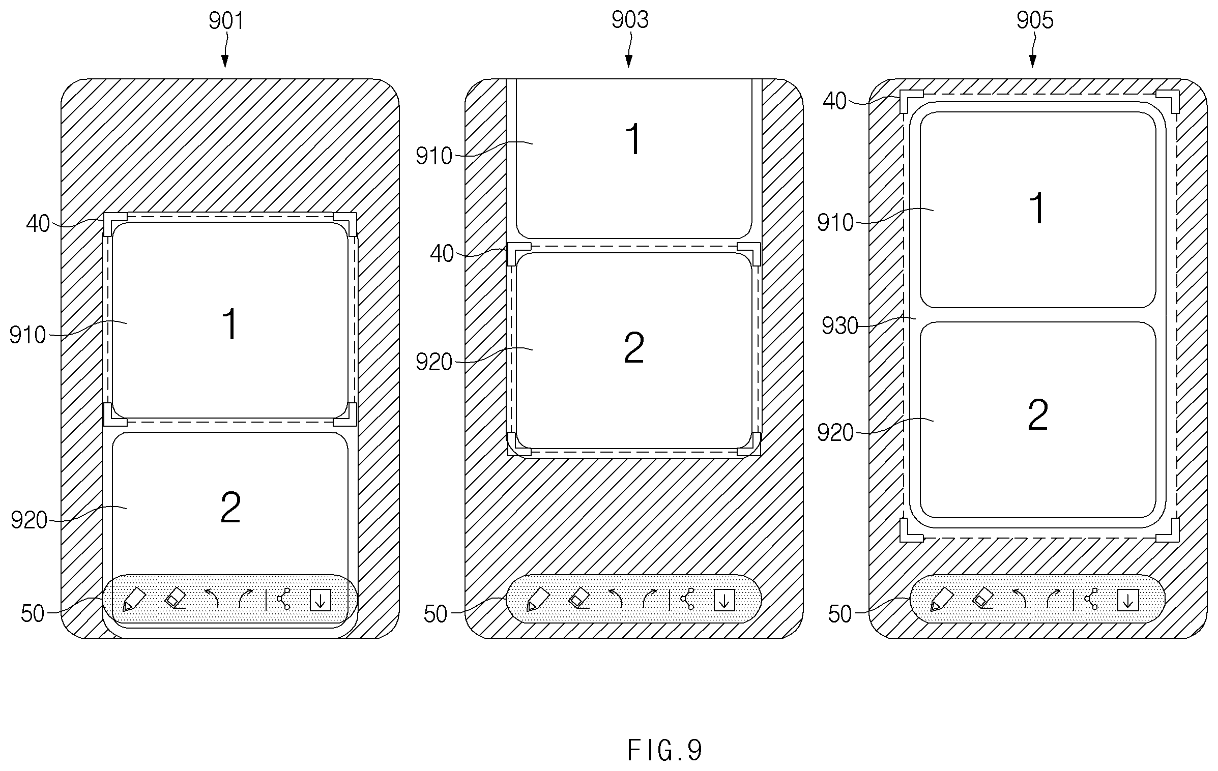 Patent US12333121 Figure 9 – Method for capturing images for multi windows and electronic device therefor
