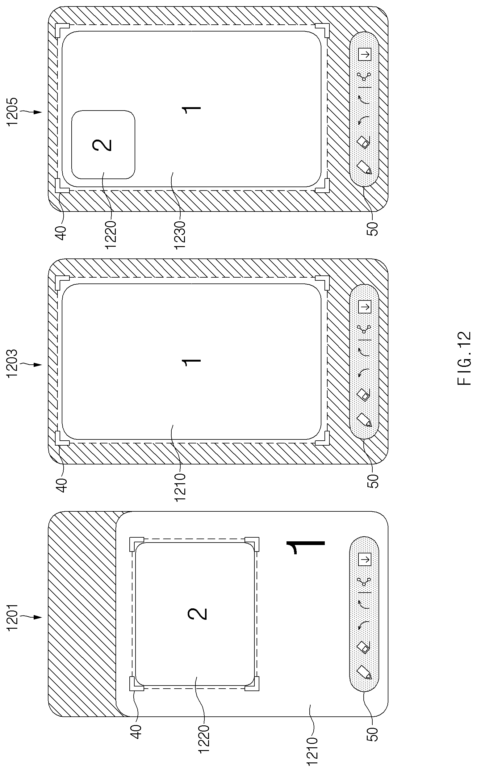 Patent US12333121 Figure 12 – Method for capturing images for multi windows and electronic device therefor