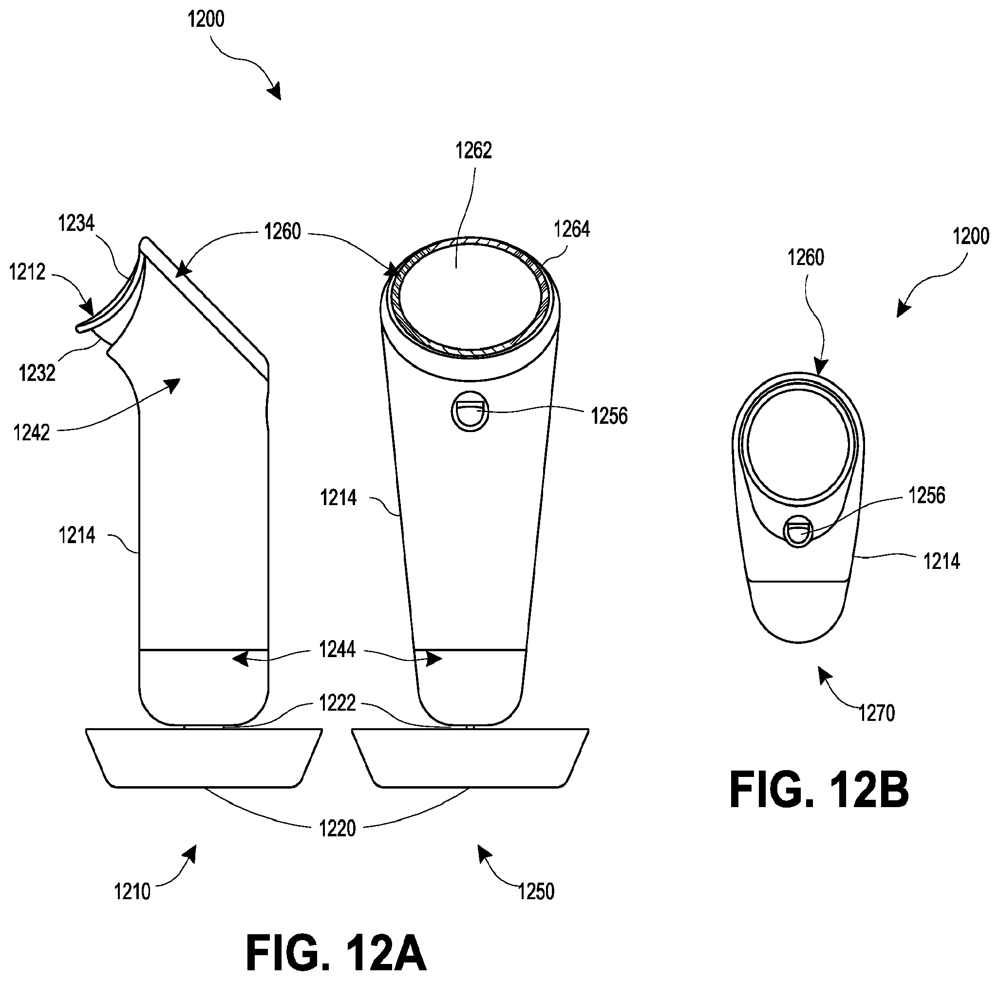 Patent US12333122 Figure 12 – Light-emitting user input device for calibration or pairing