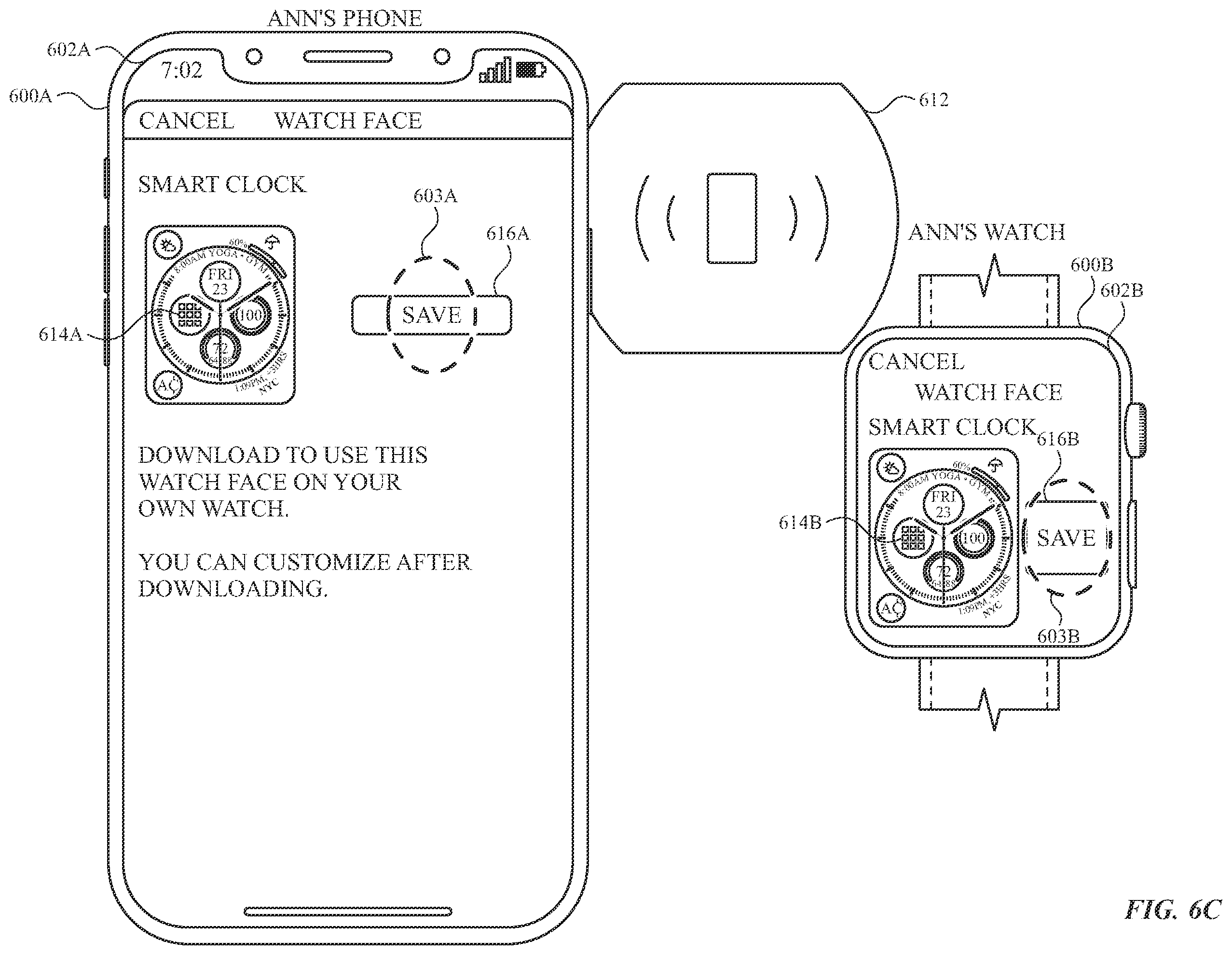 Patent US12333123 Figure 11 – User interfaces for managing user interface sharing