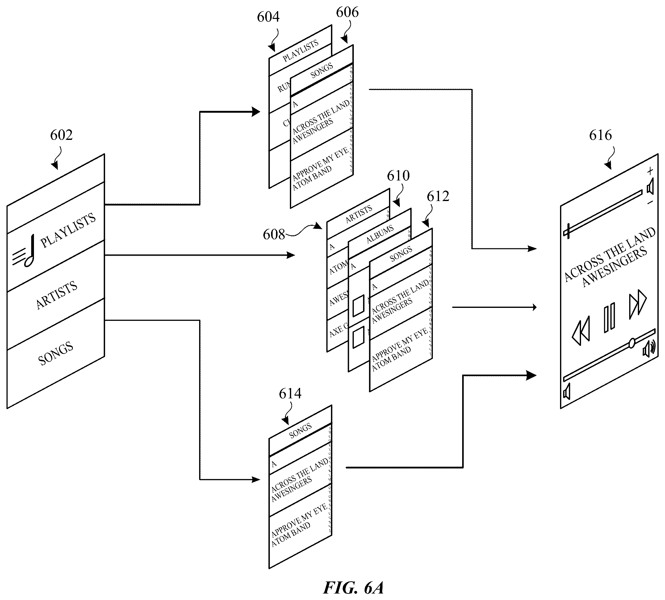 Patent US12333124 Figure 15 – Music user interface
